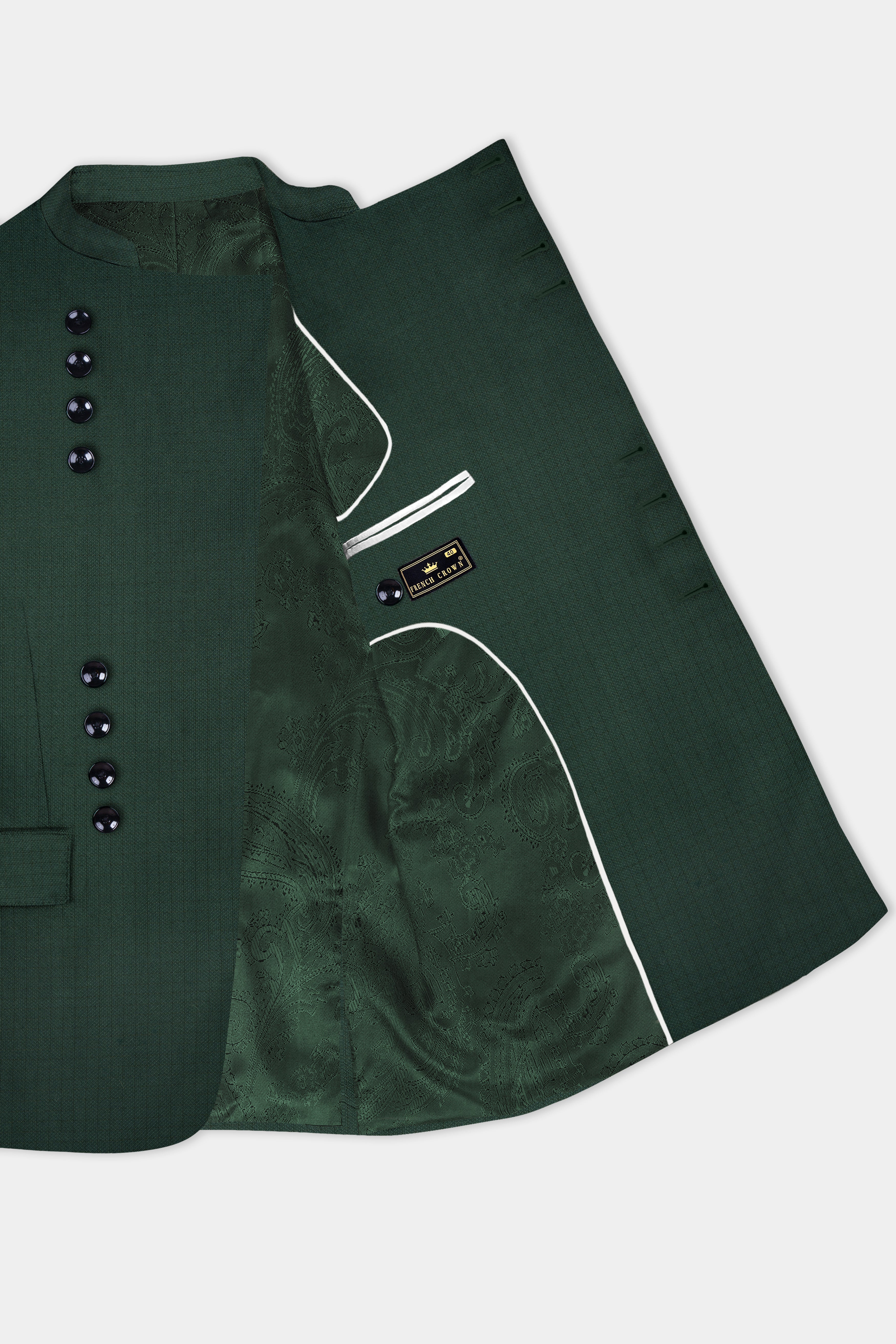 Everglade Green Micro Checkered Wool Rich Blazer