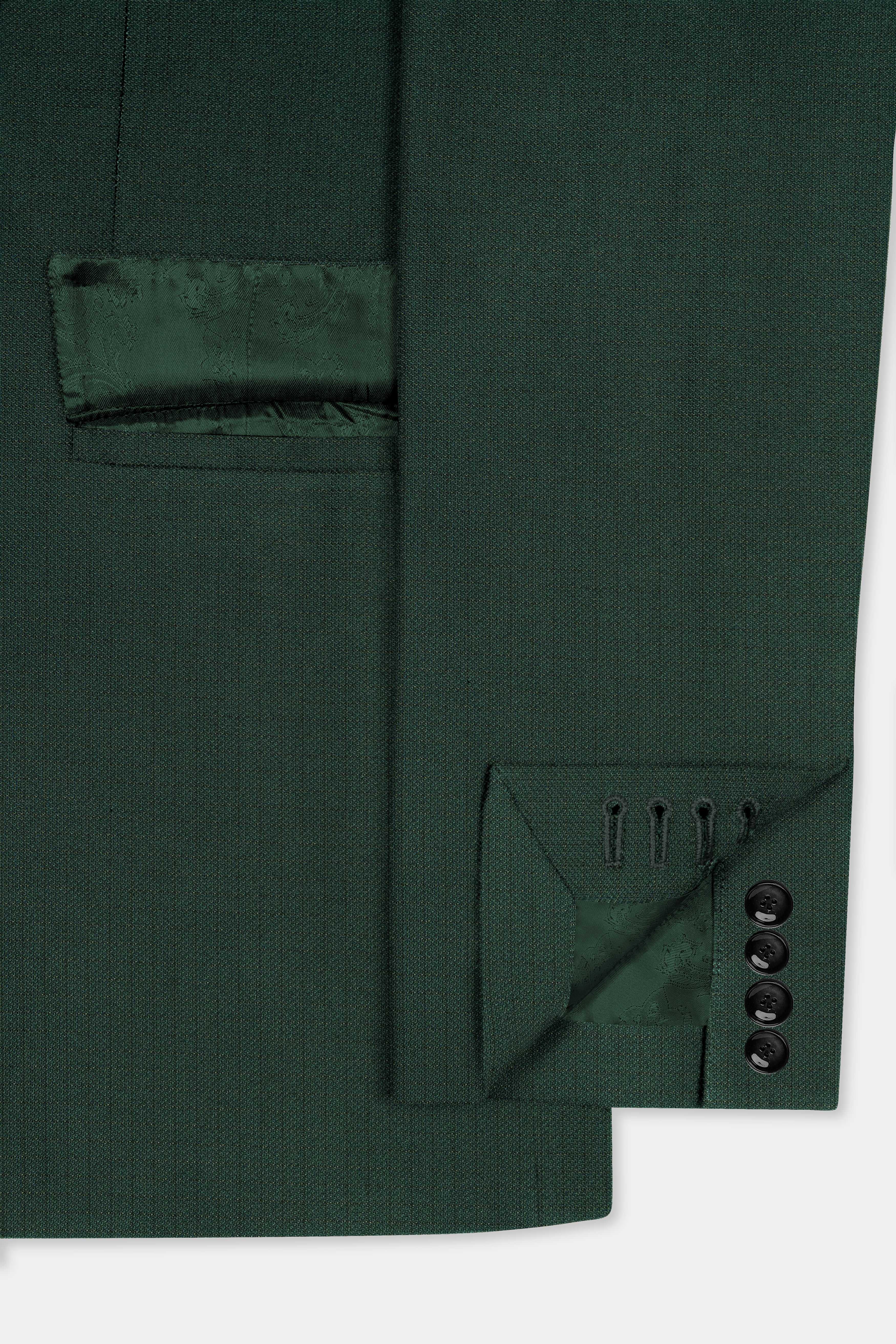 Everglade Green Micro Checkered Wool Rich Blazer