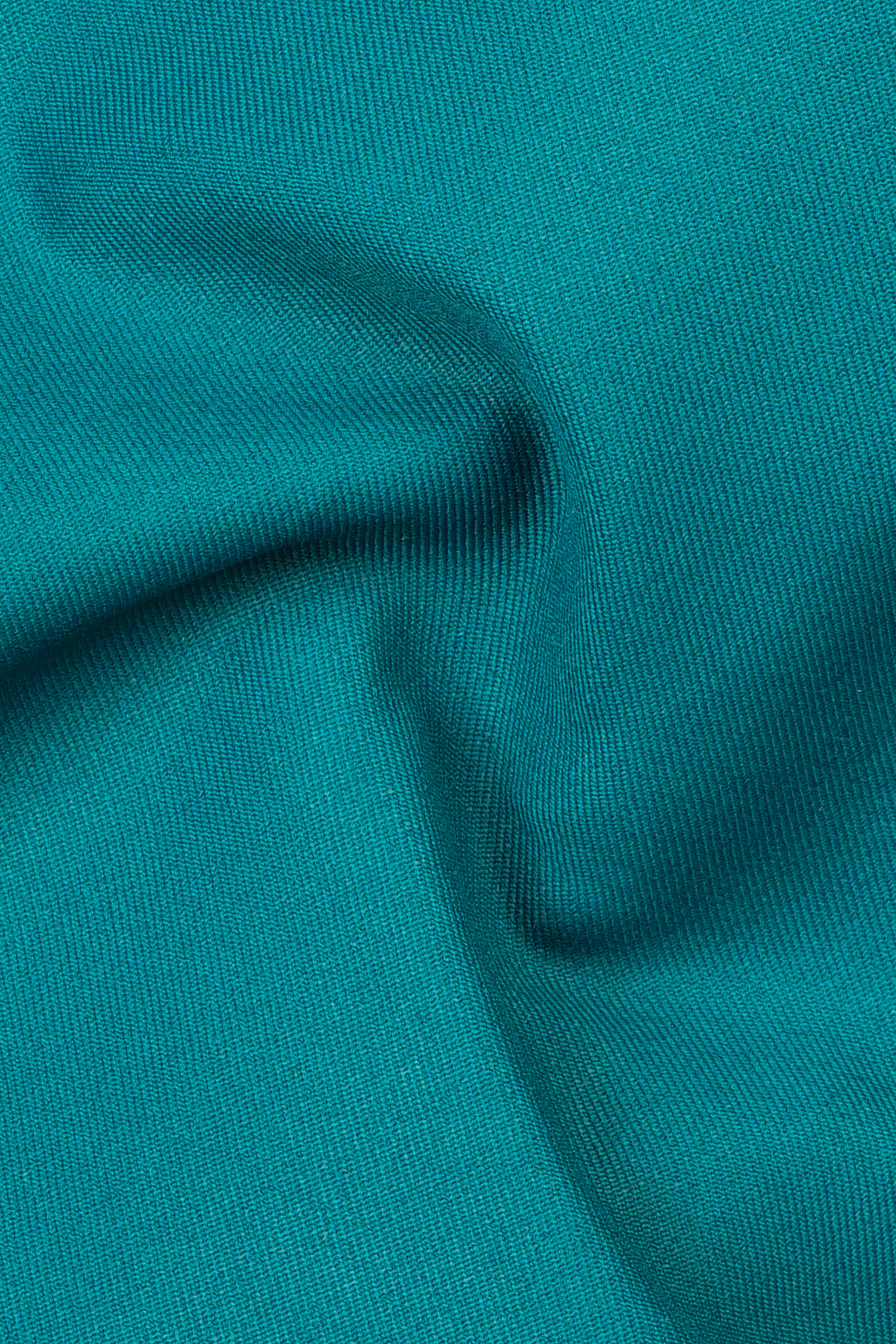 Surfie Green Plain Solid Wool Blend Peak Lapel Tuxedo Blazer