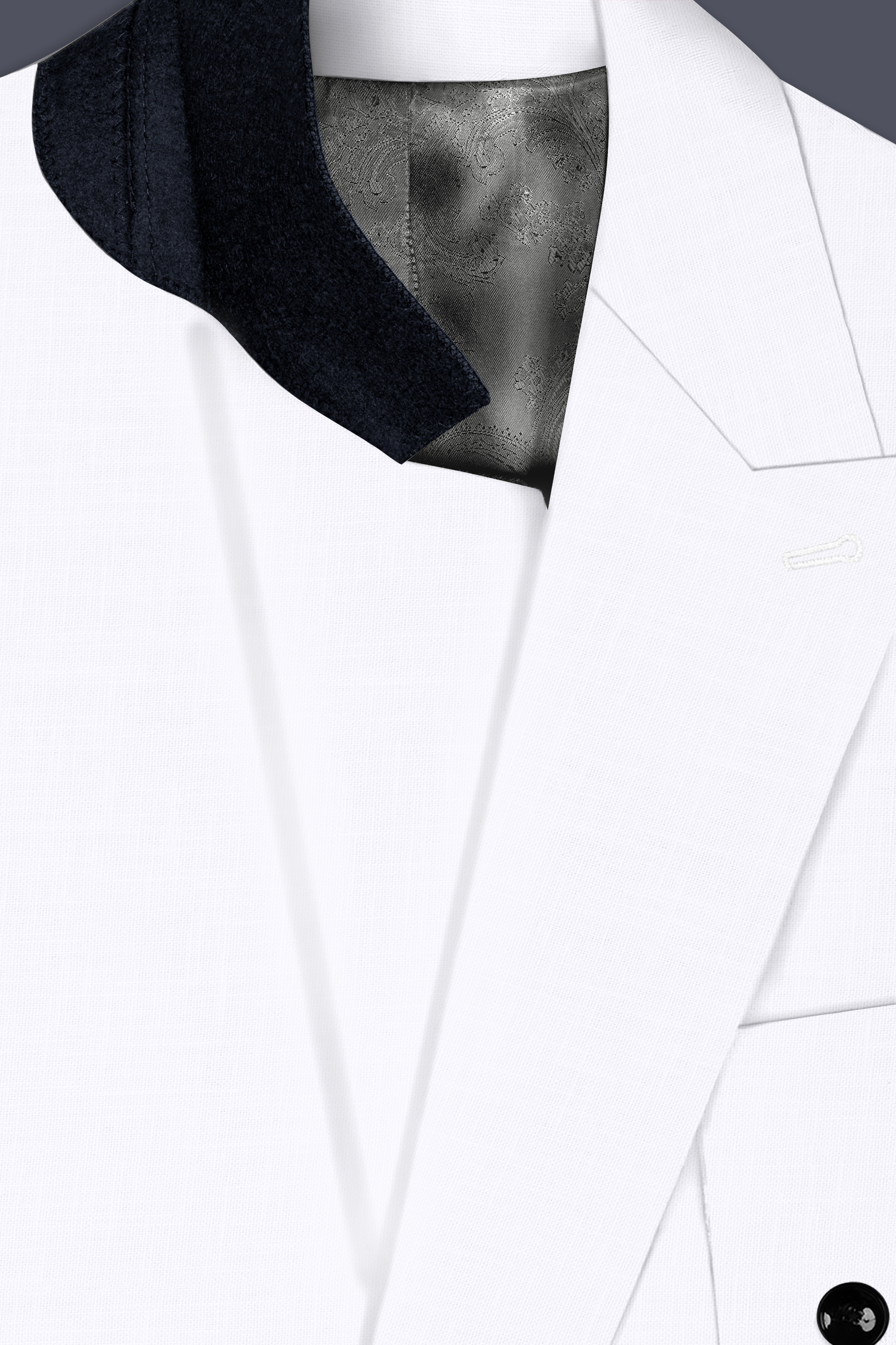 Snow White Luxurious Linen Double-breasted Sports Blazer