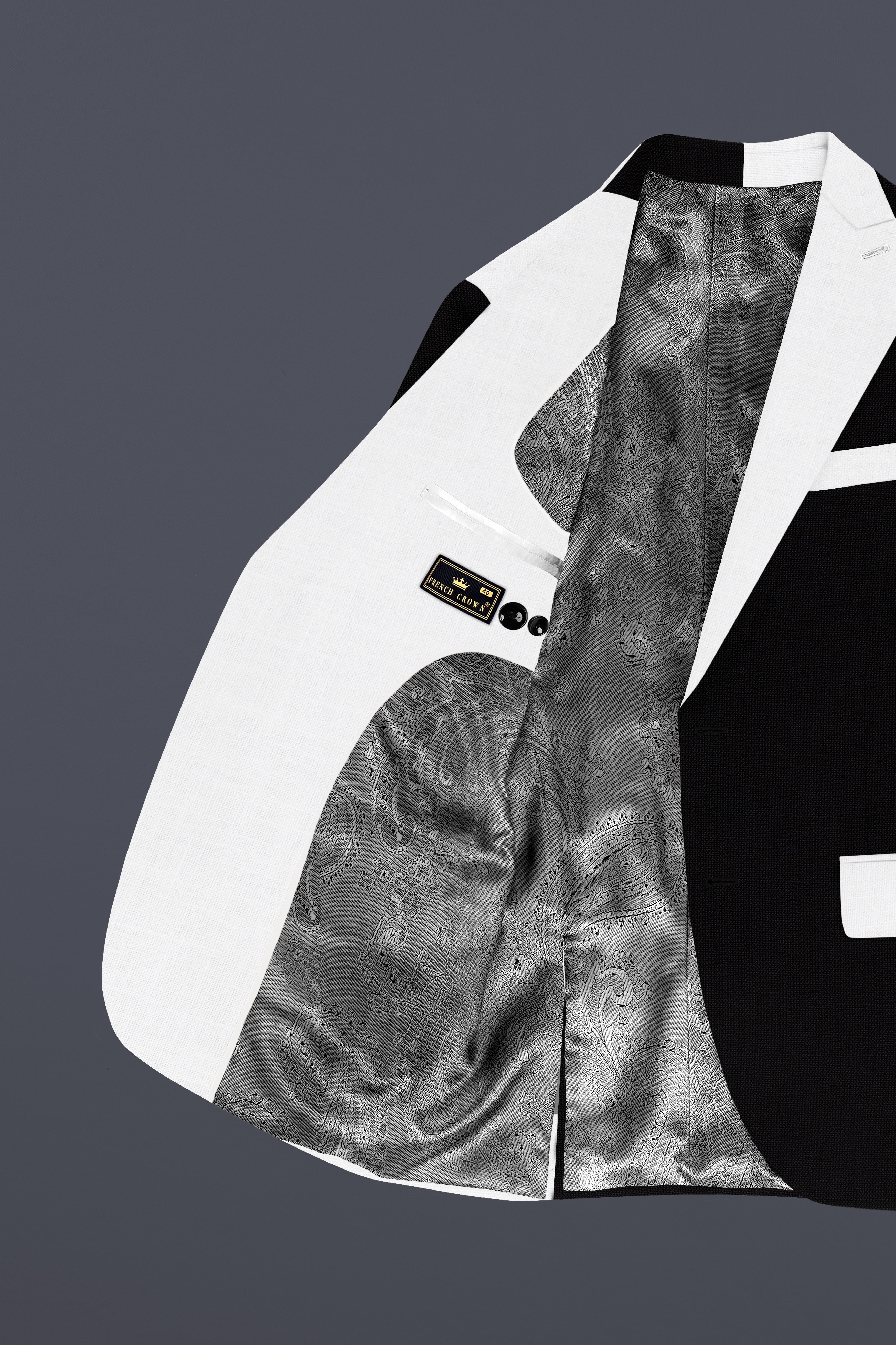 Black & White Luxurious Linen Blazer