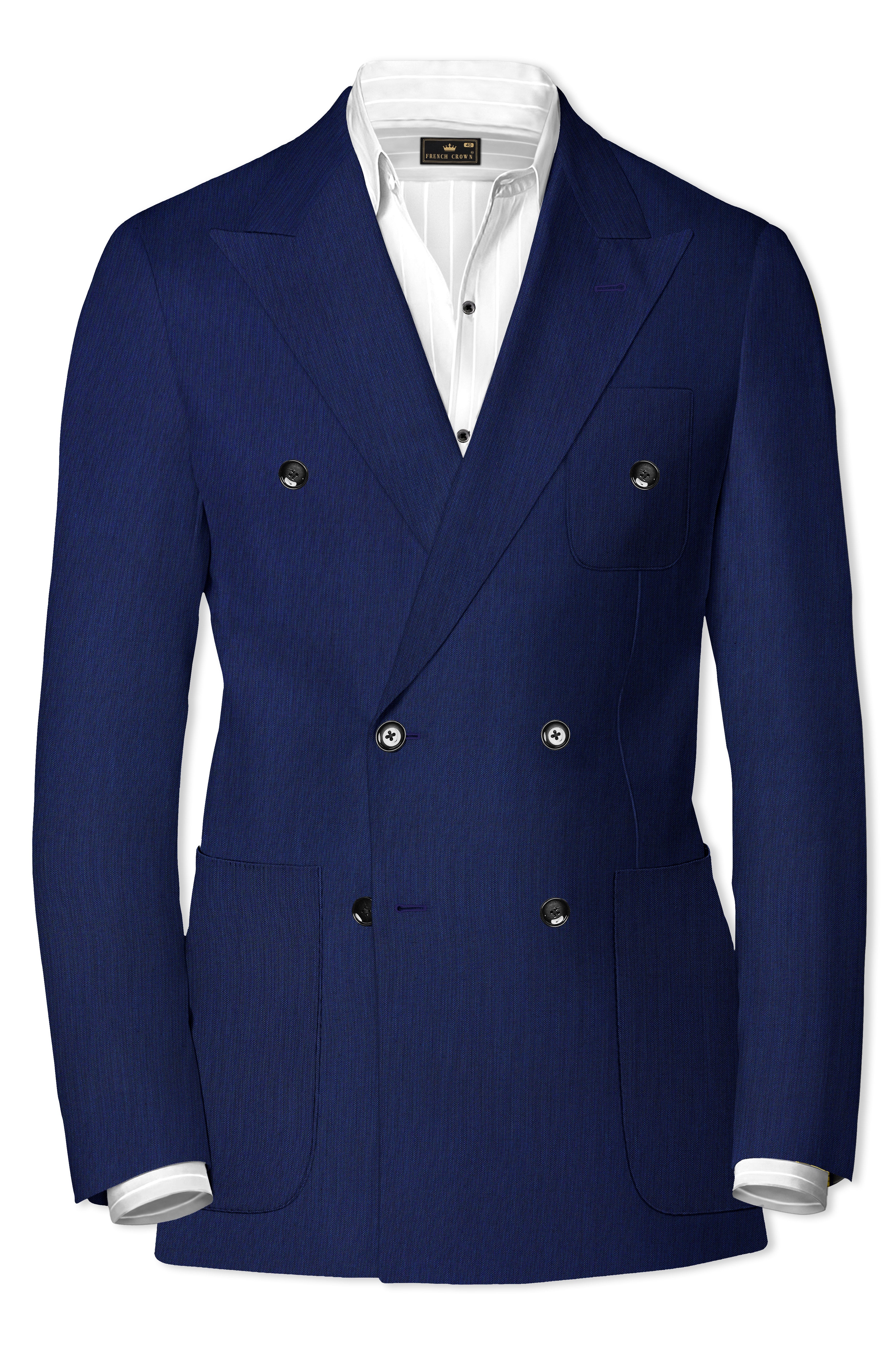 Biscay Blue Double Breasted Woolrich Sports Blazer