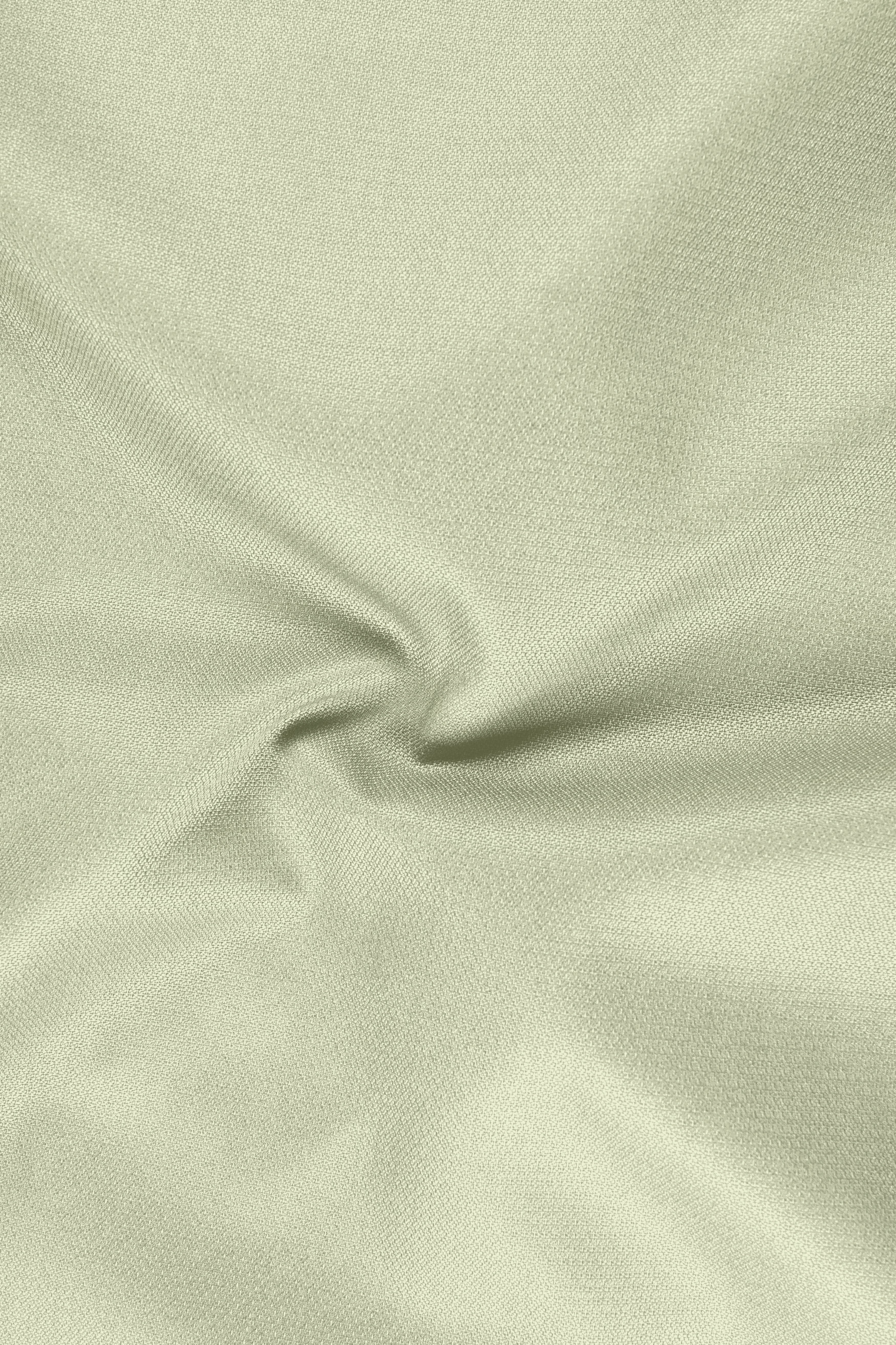 Sisal Cream Cross Placket Wool Rich Bandhgala Blazer