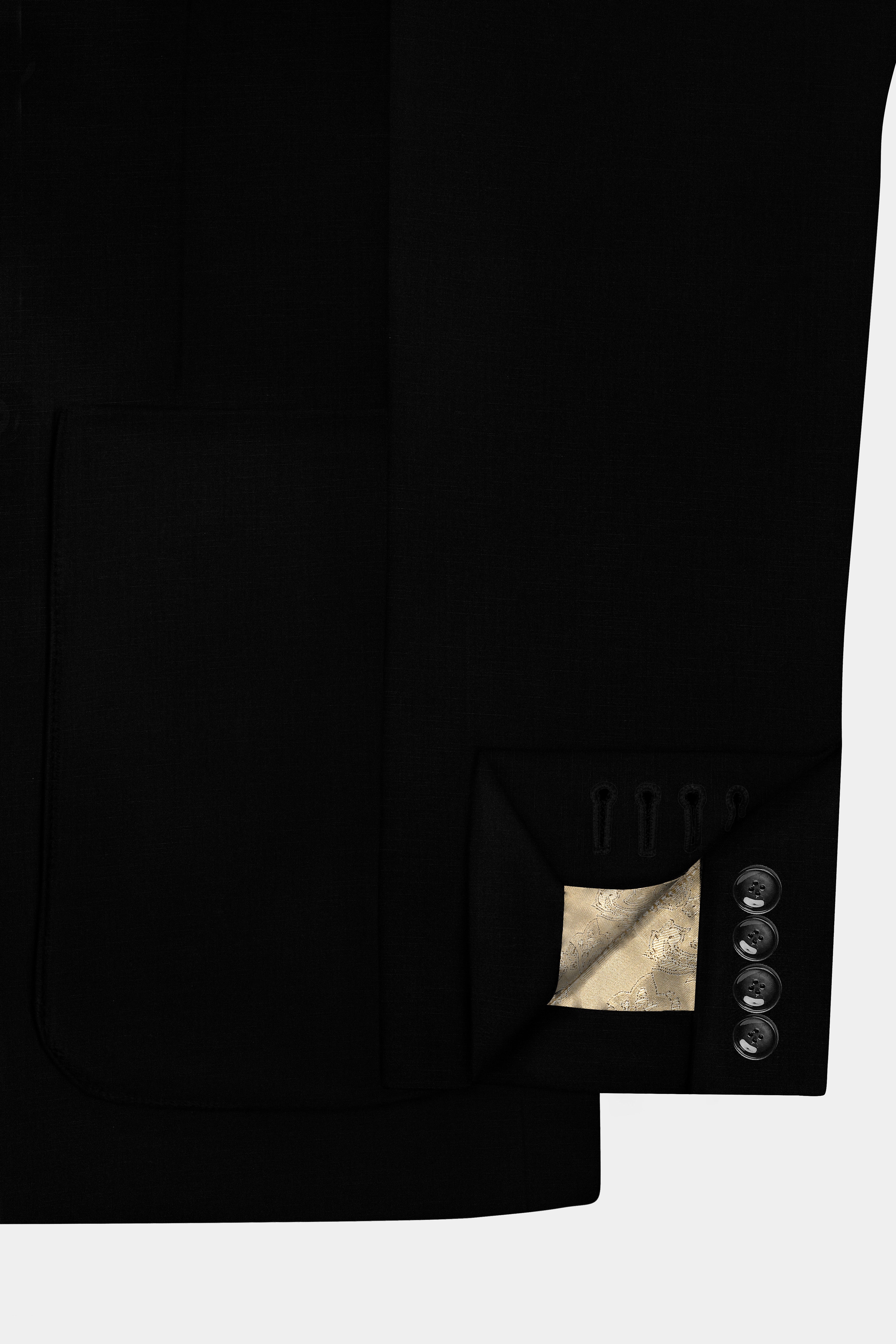 Mardi Gras Black Stretchable Wool Rich Sports Blazer