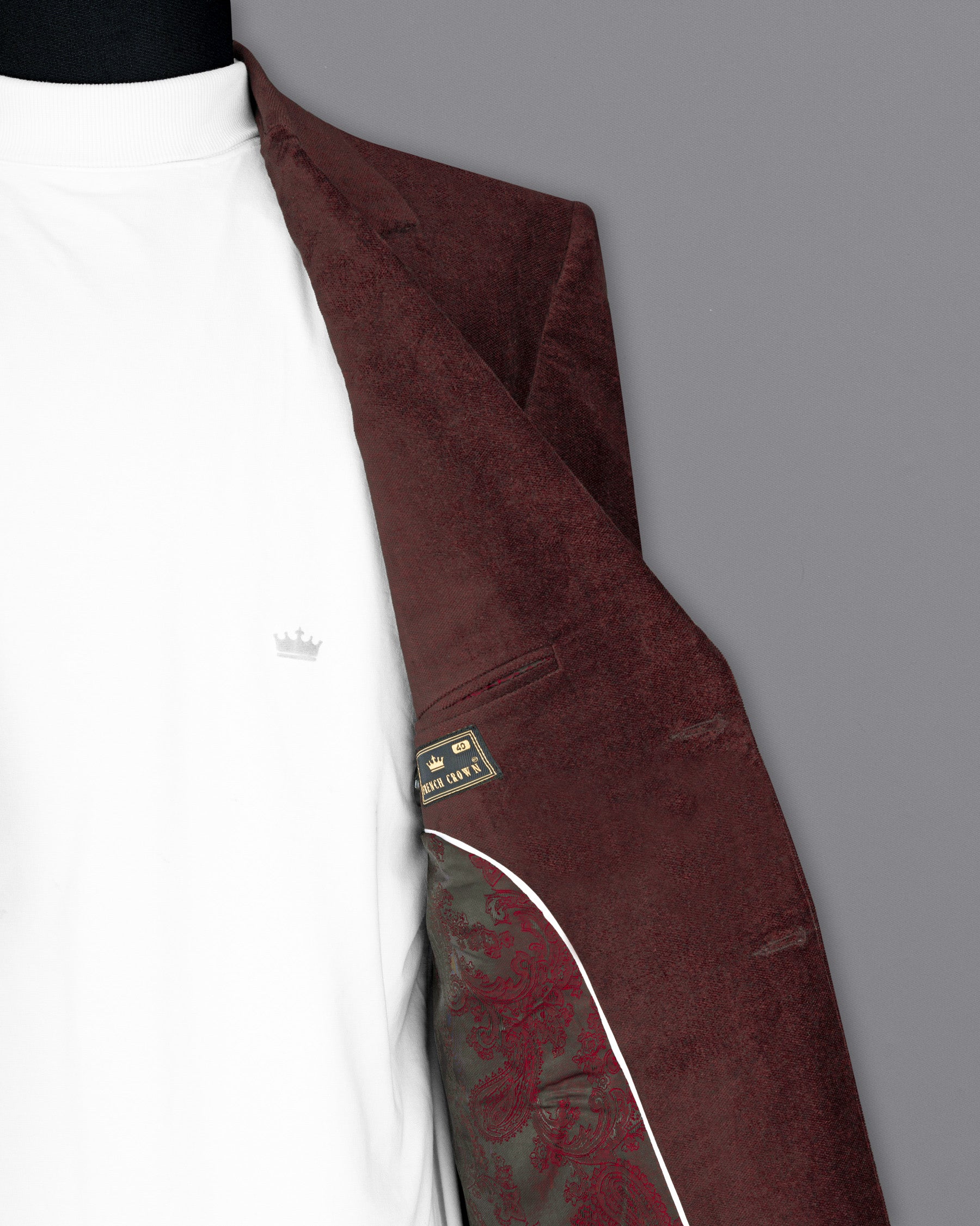 Persian Plum velvet Designer Sports Blazer