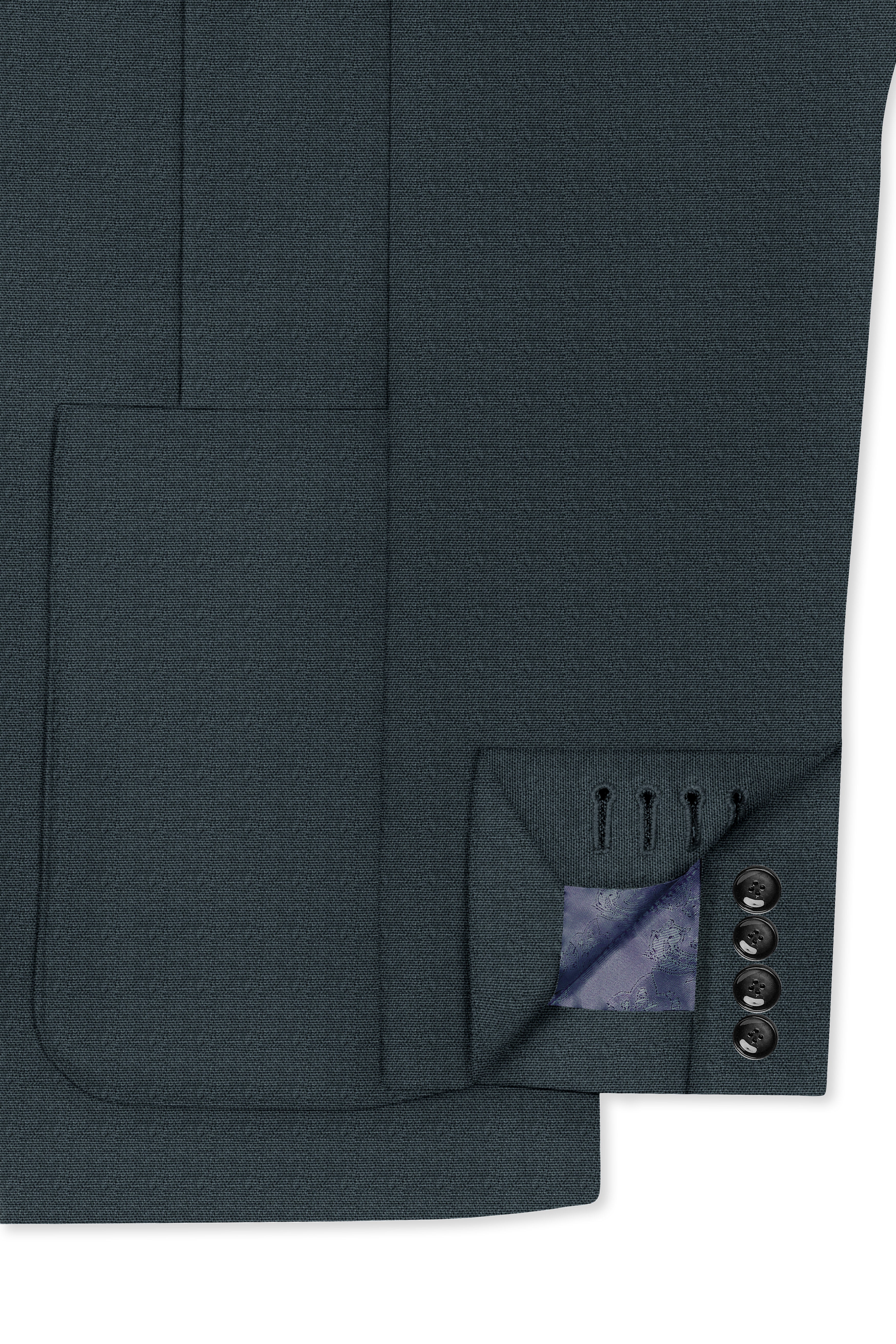 Limed Spruce Grey Single Breasted Sports Premium Cotton Blazer