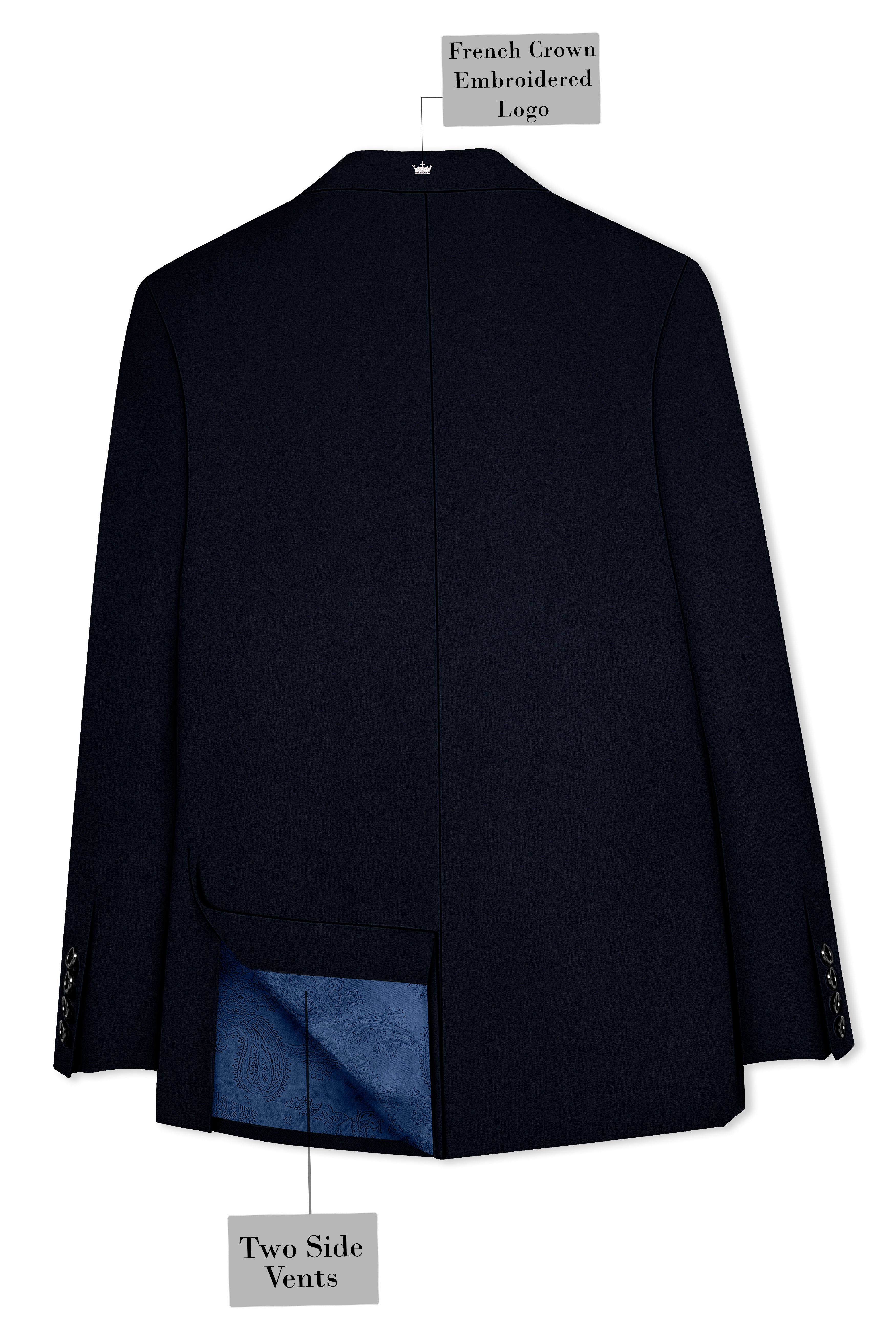 Jaguar Black Single Breasted Blazer