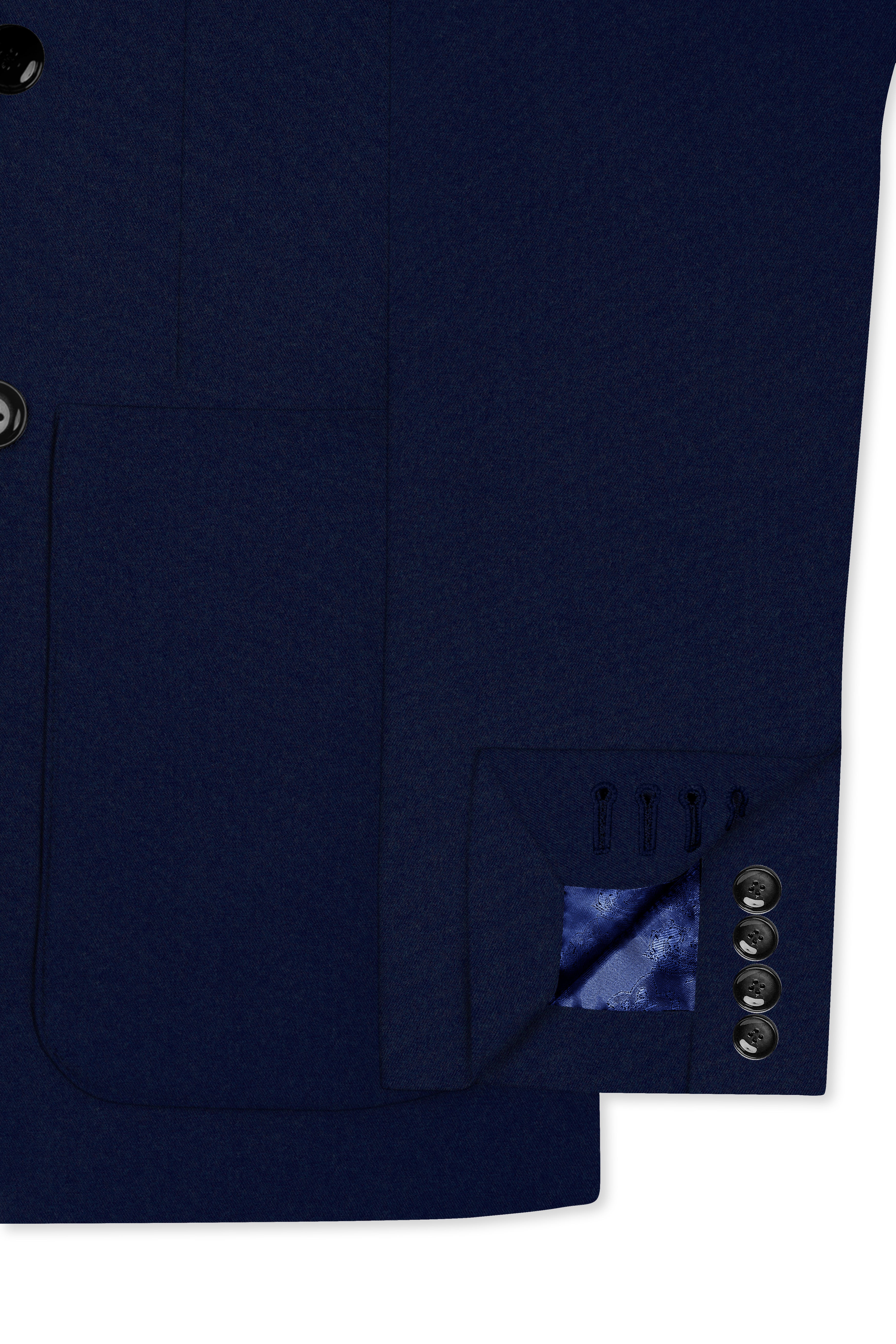 Baltic Blue Wool Rich Double Breasted Sports Blazer