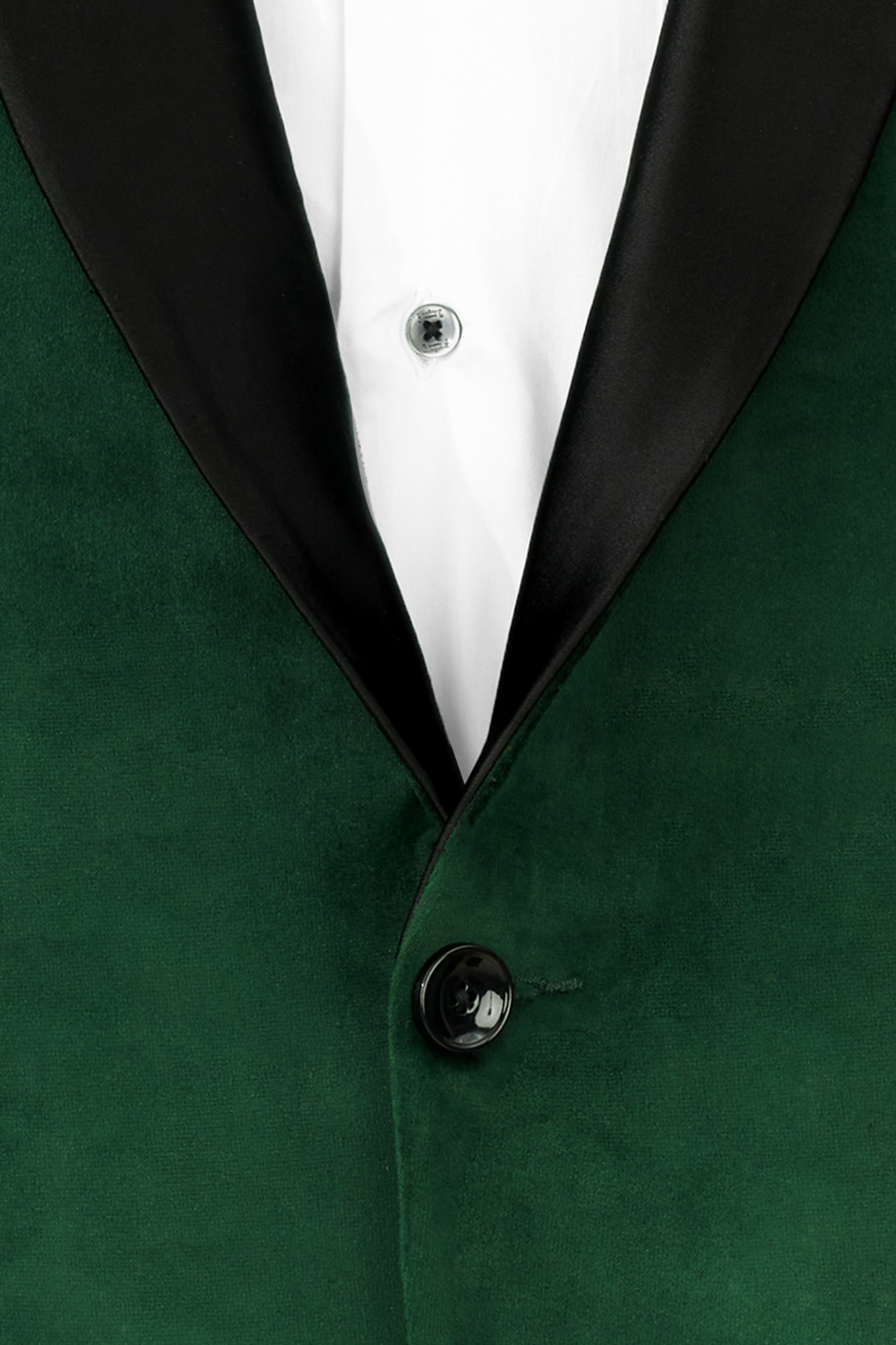 Phthalo Green Velvet Tuxedo Designer Blazer