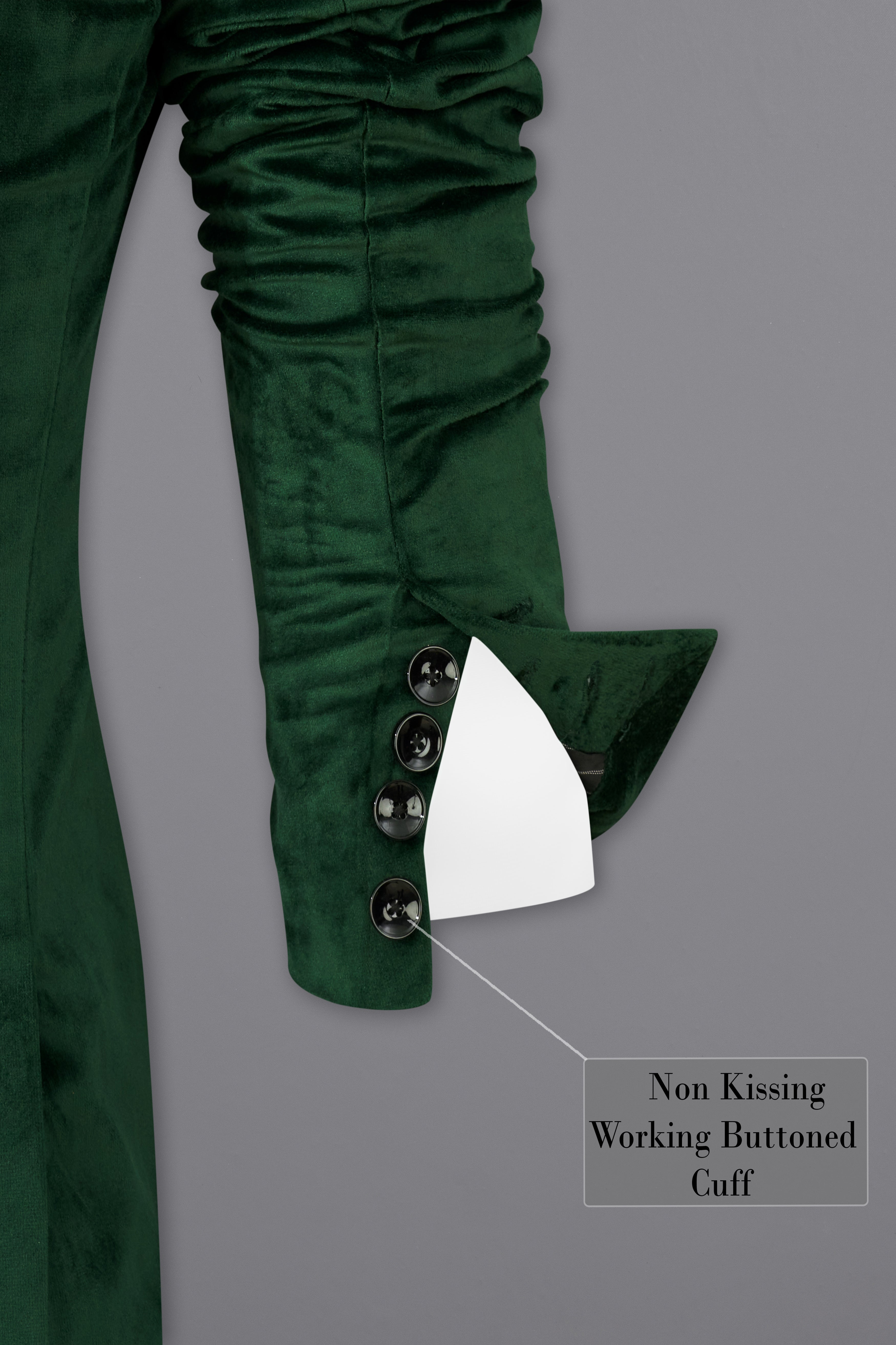 Phthalo Green Velvet Tuxedo Designer Blazer