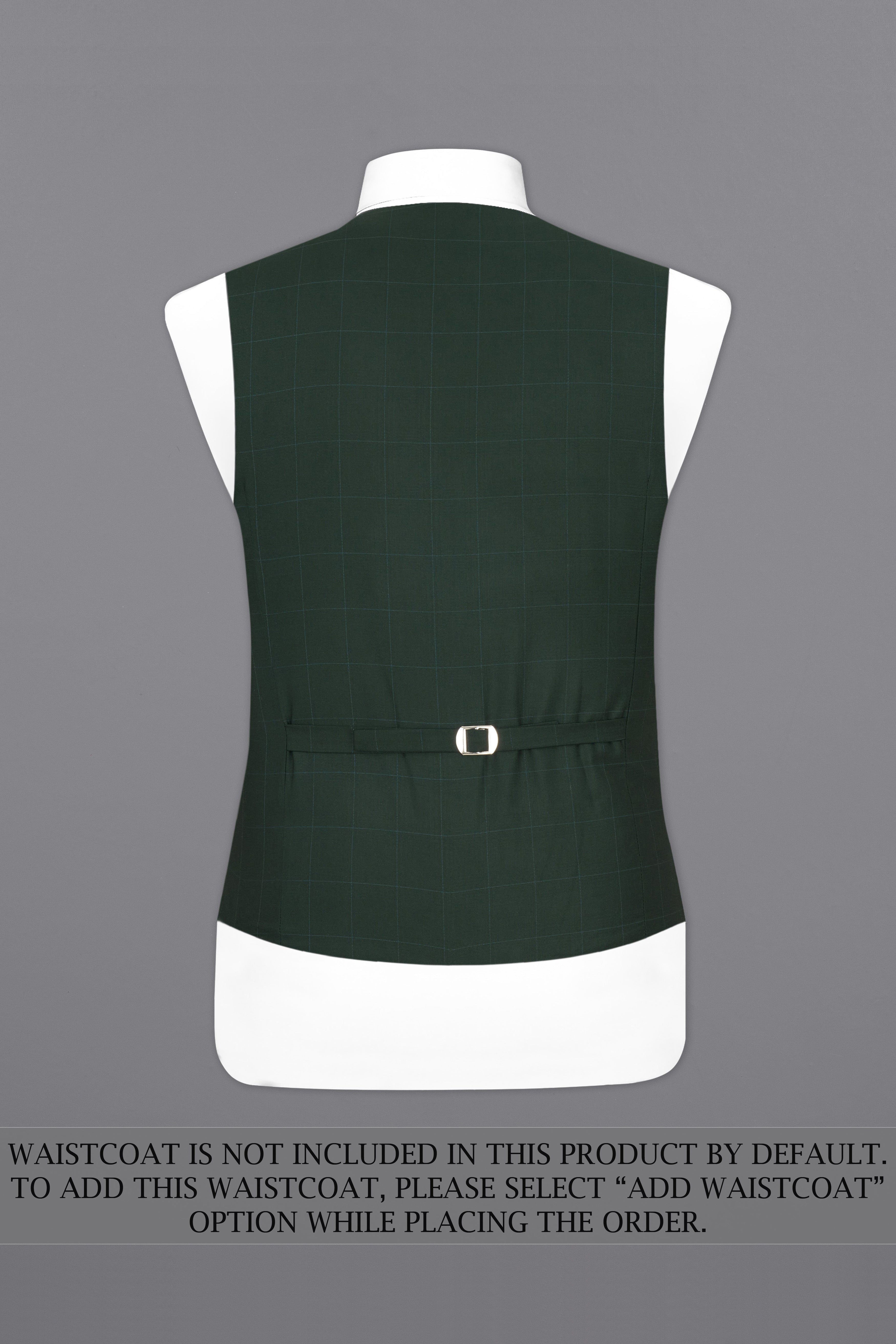 Gunmetal Green Subtle Windowpane Tuxedo Blazer