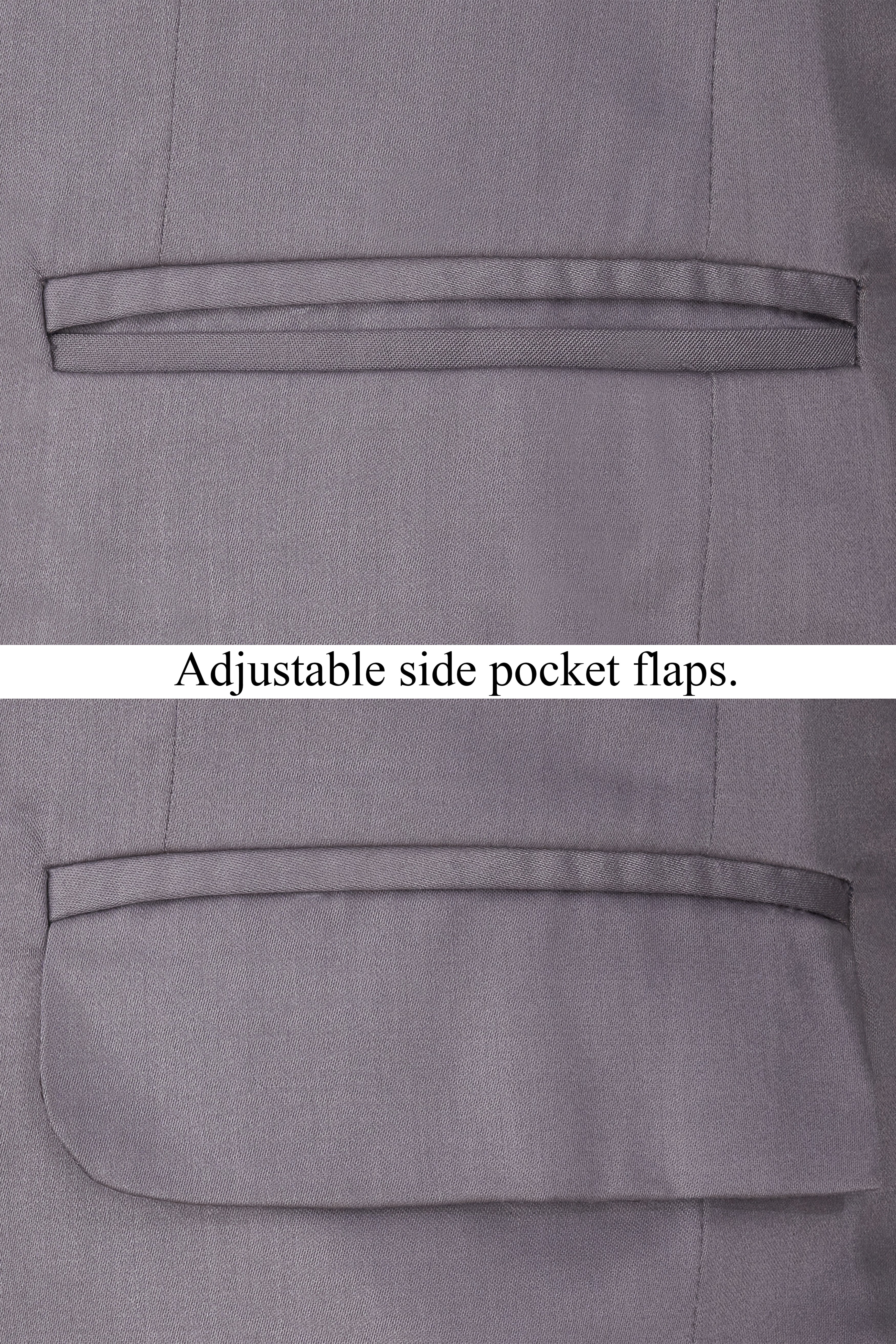 Light Gray Subtle Sheen Single Breasted Blazer
