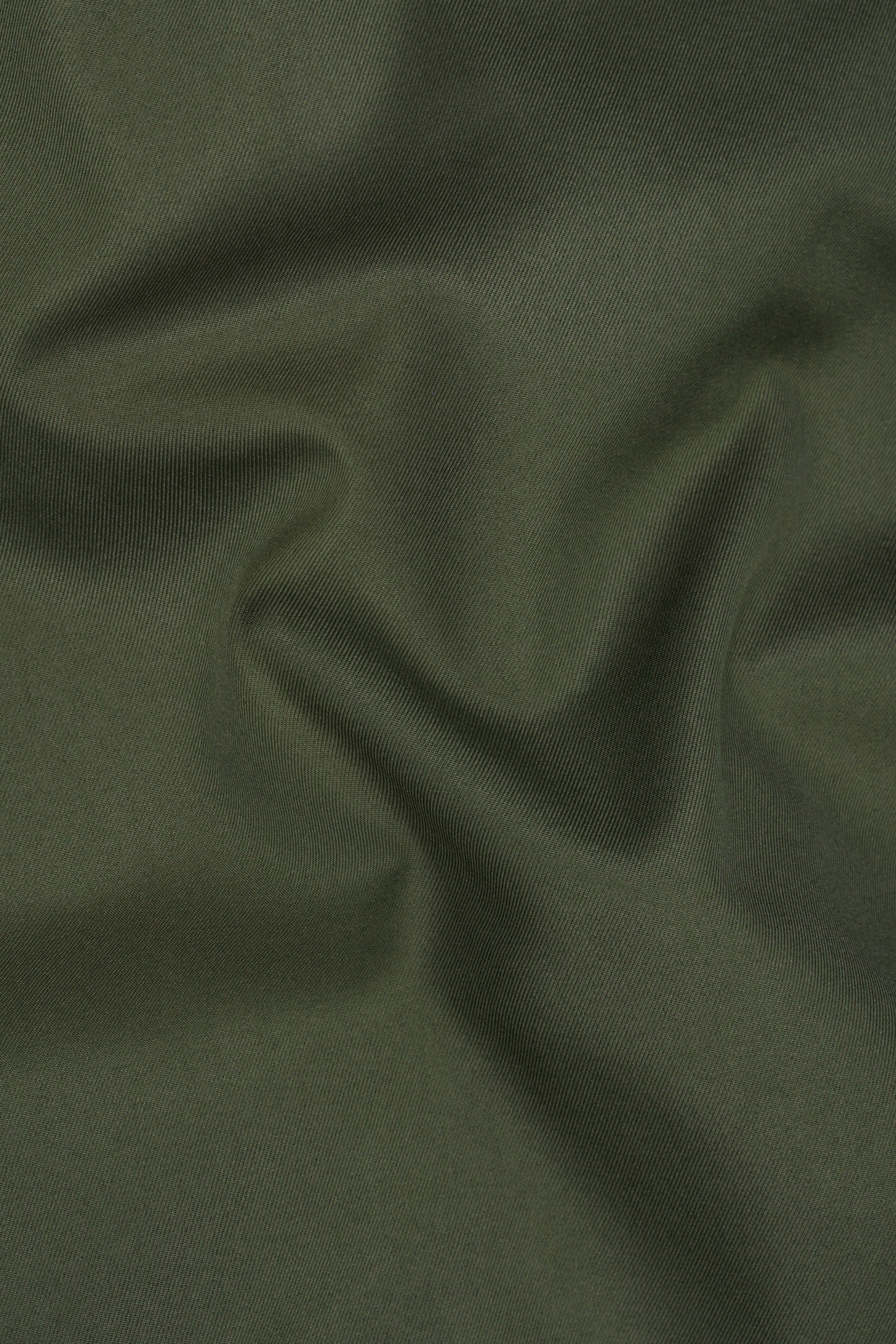 Twill Green Single Breasted Blazer