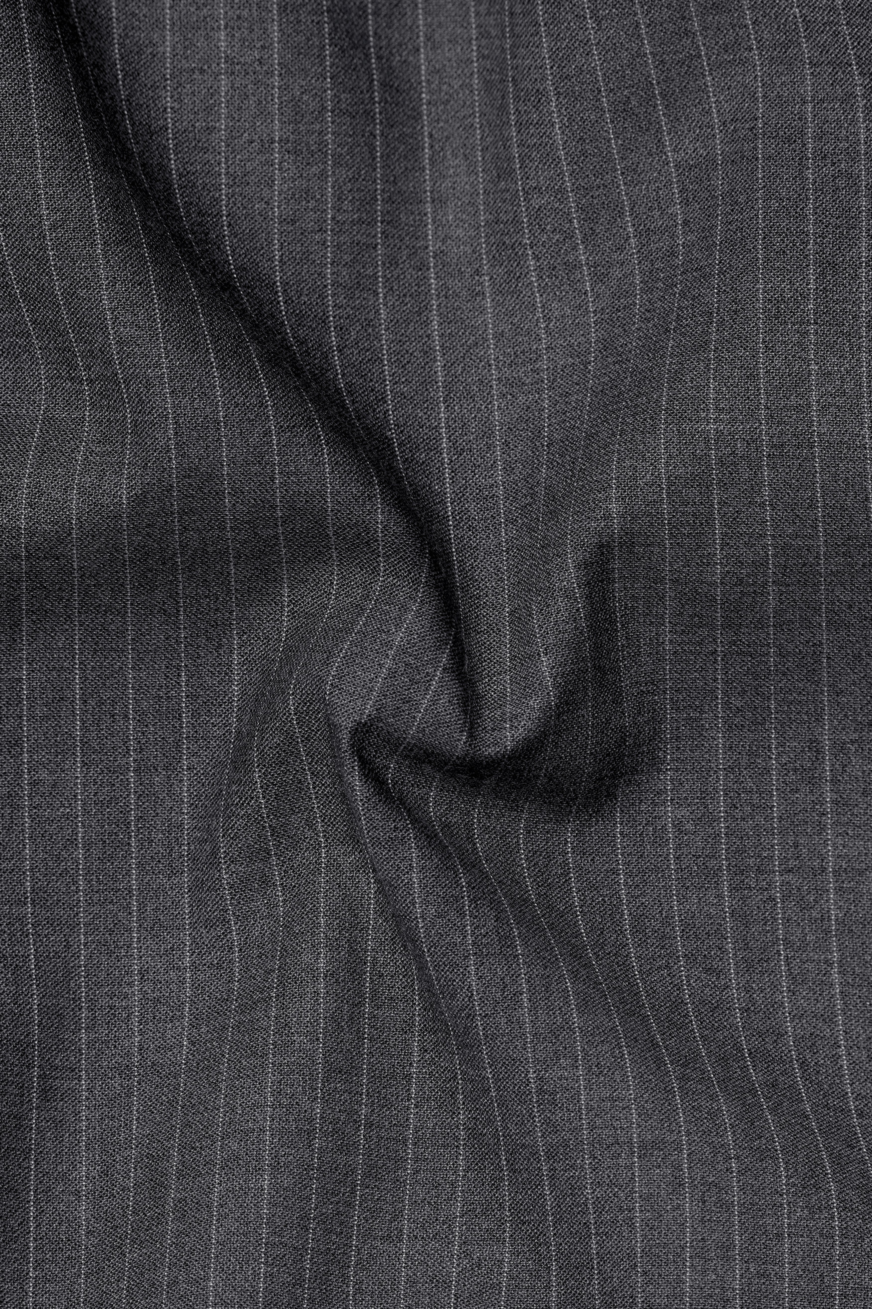 Ironside Gray Striped Single Breasted Blazer