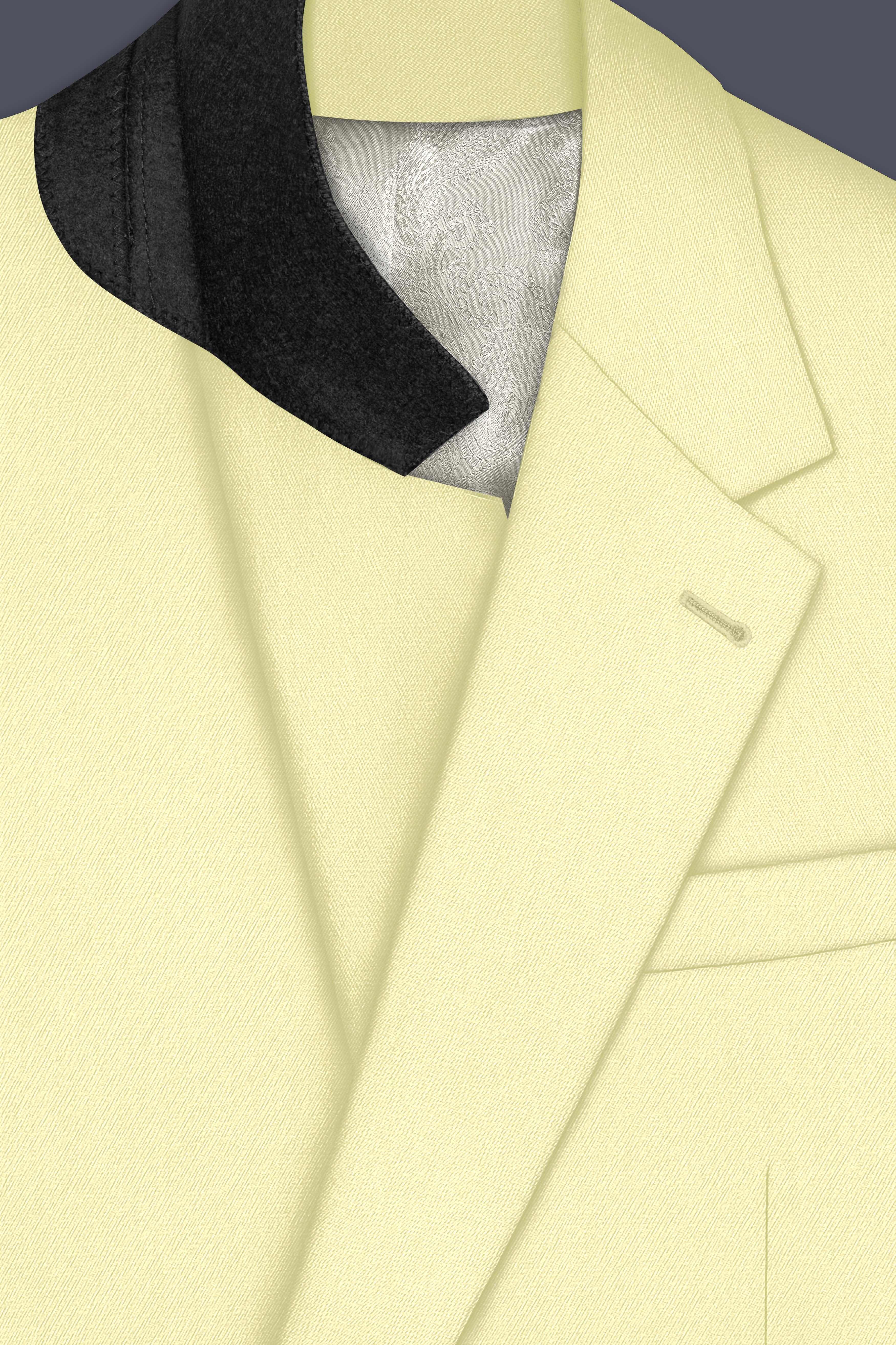 Maize Cream Stretchable Premium Cotton traveler Blazer