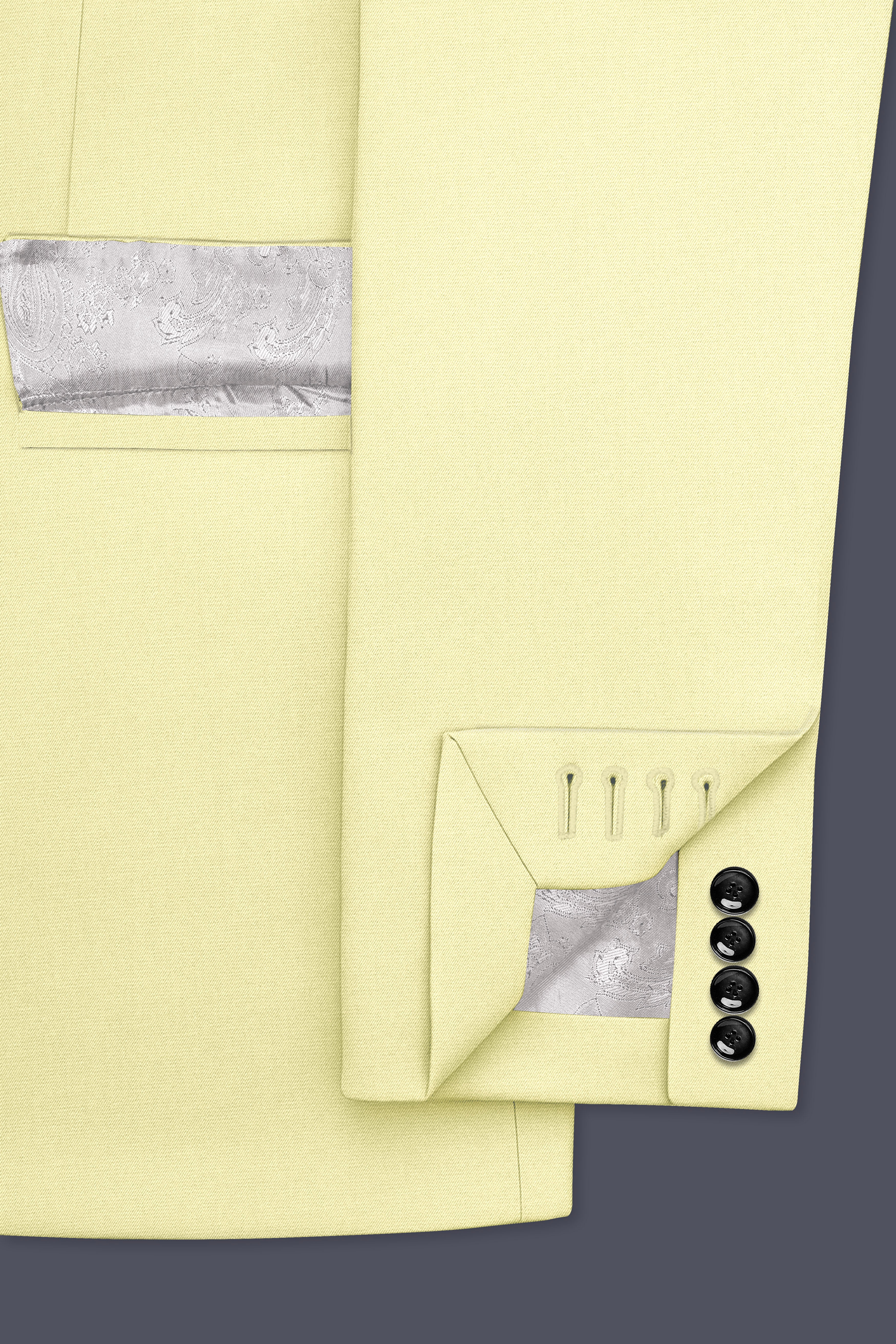 Maize Cream Stretchable Premium Cotton traveler Blazer