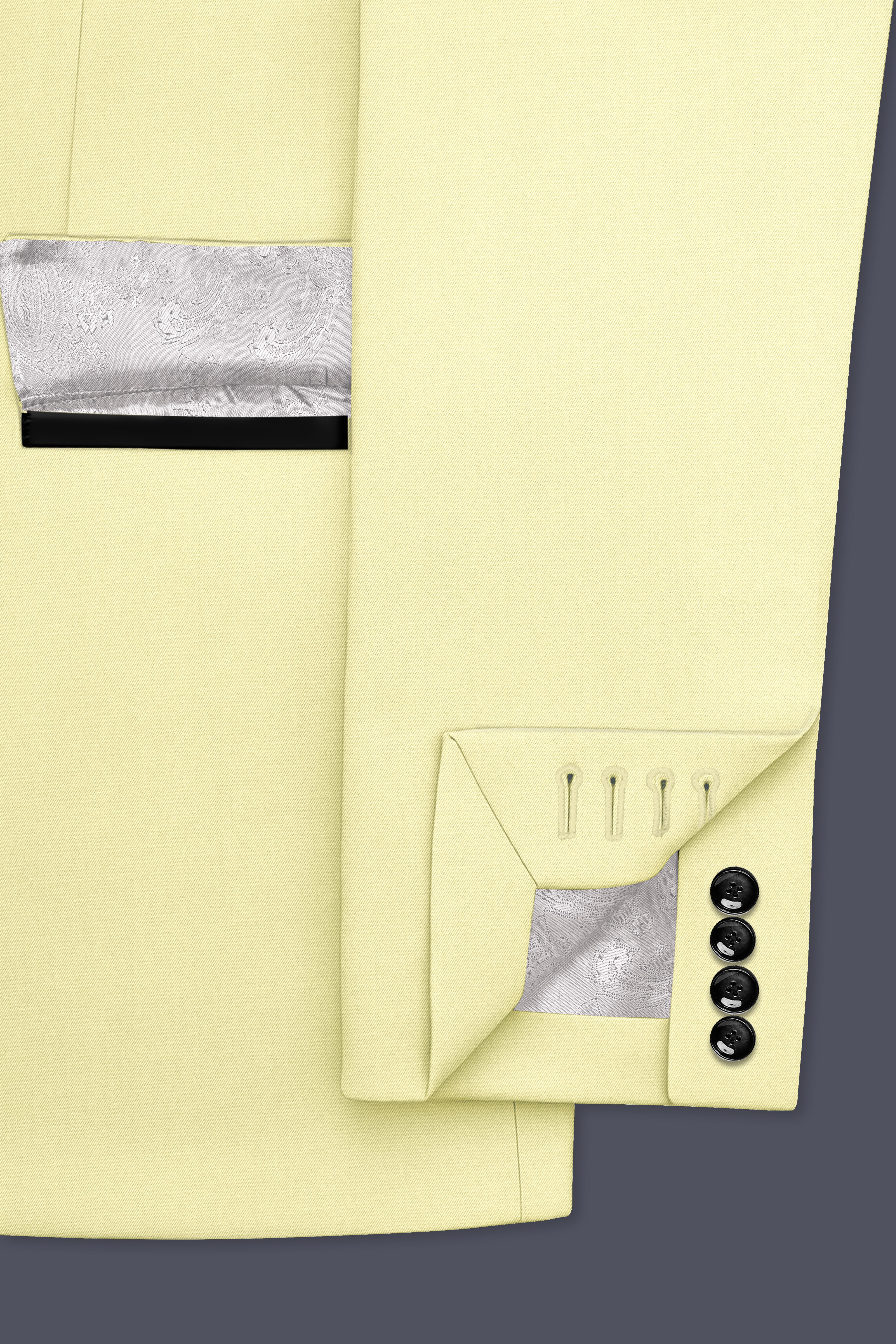 Maize Cream Tuxedo Premium Cotton Stretchable traveler Blazer