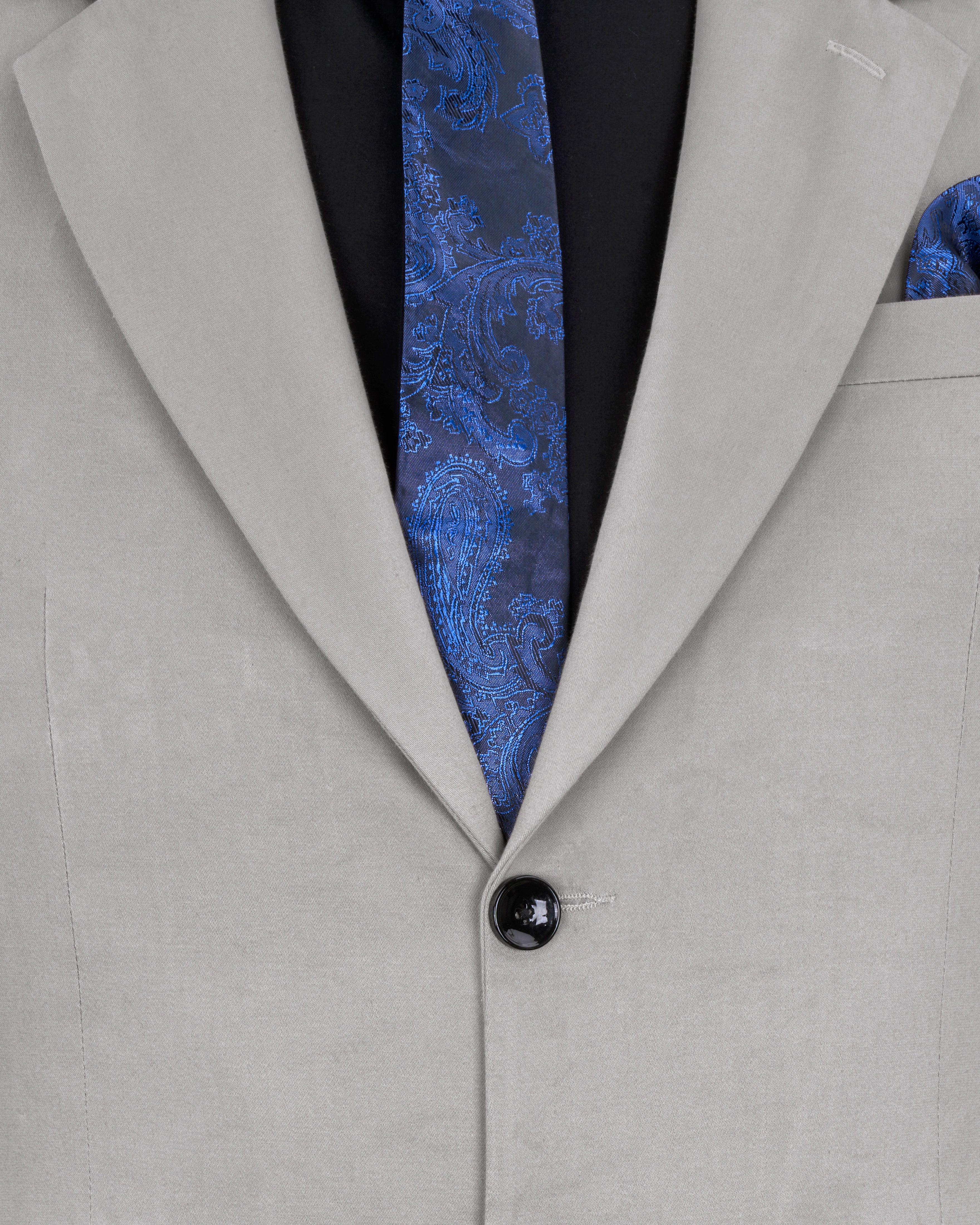 Martini Gray Stretchable Premium Cotton traveler Blazer