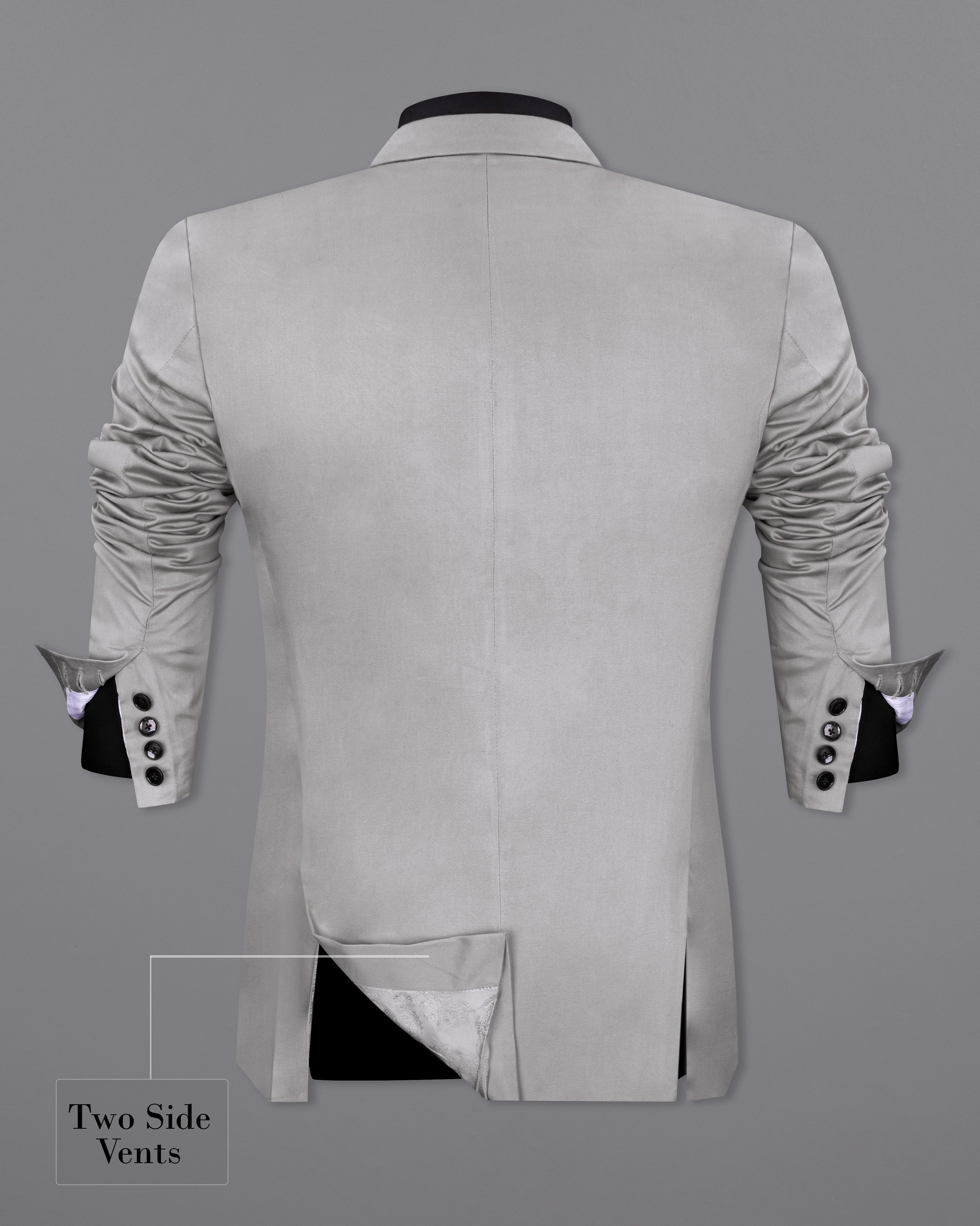 Martini Gray Stretchable Premium Cotton traveler Blazer