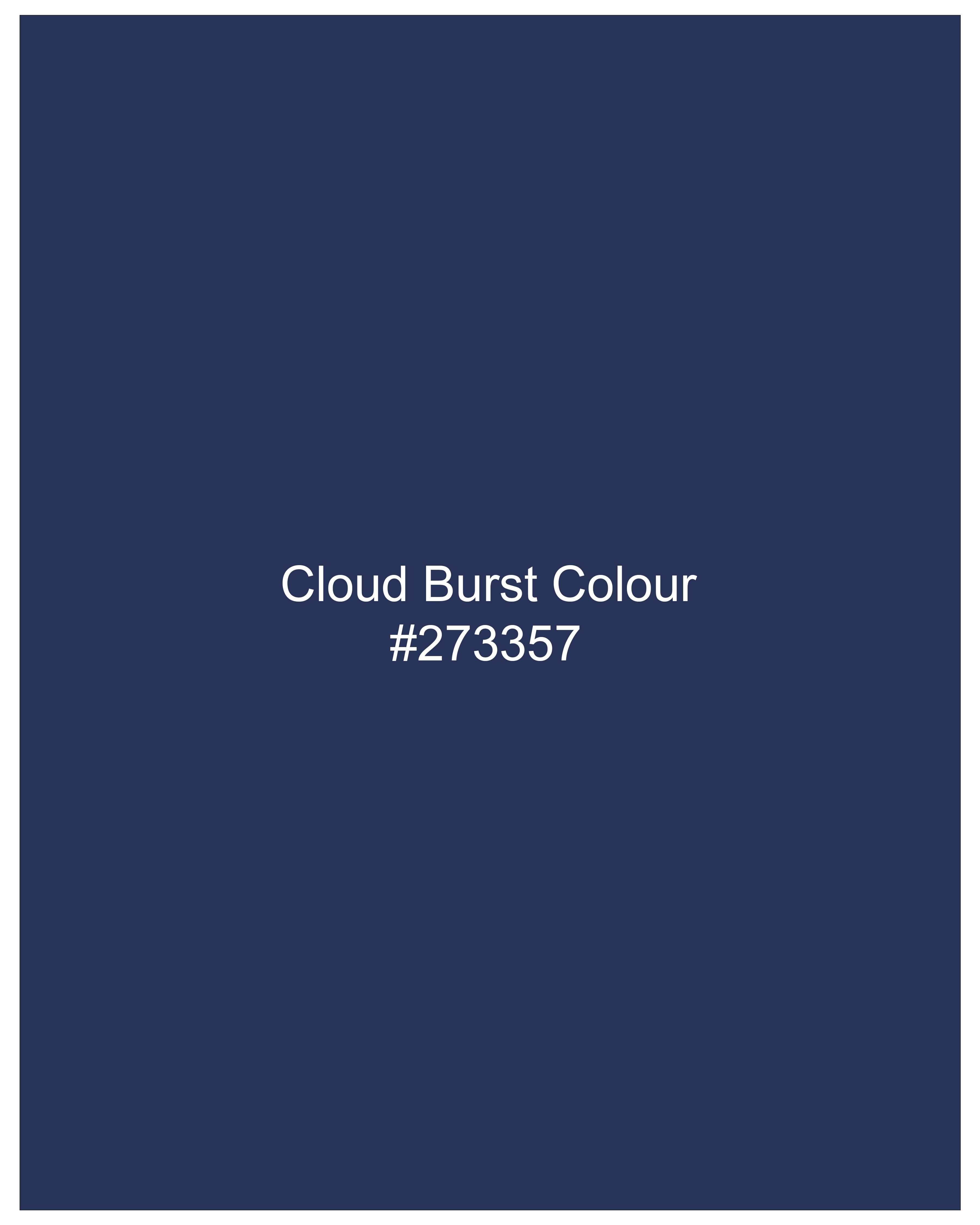 Rhino Blue Stretchable Single-Breasted traveler Blazer