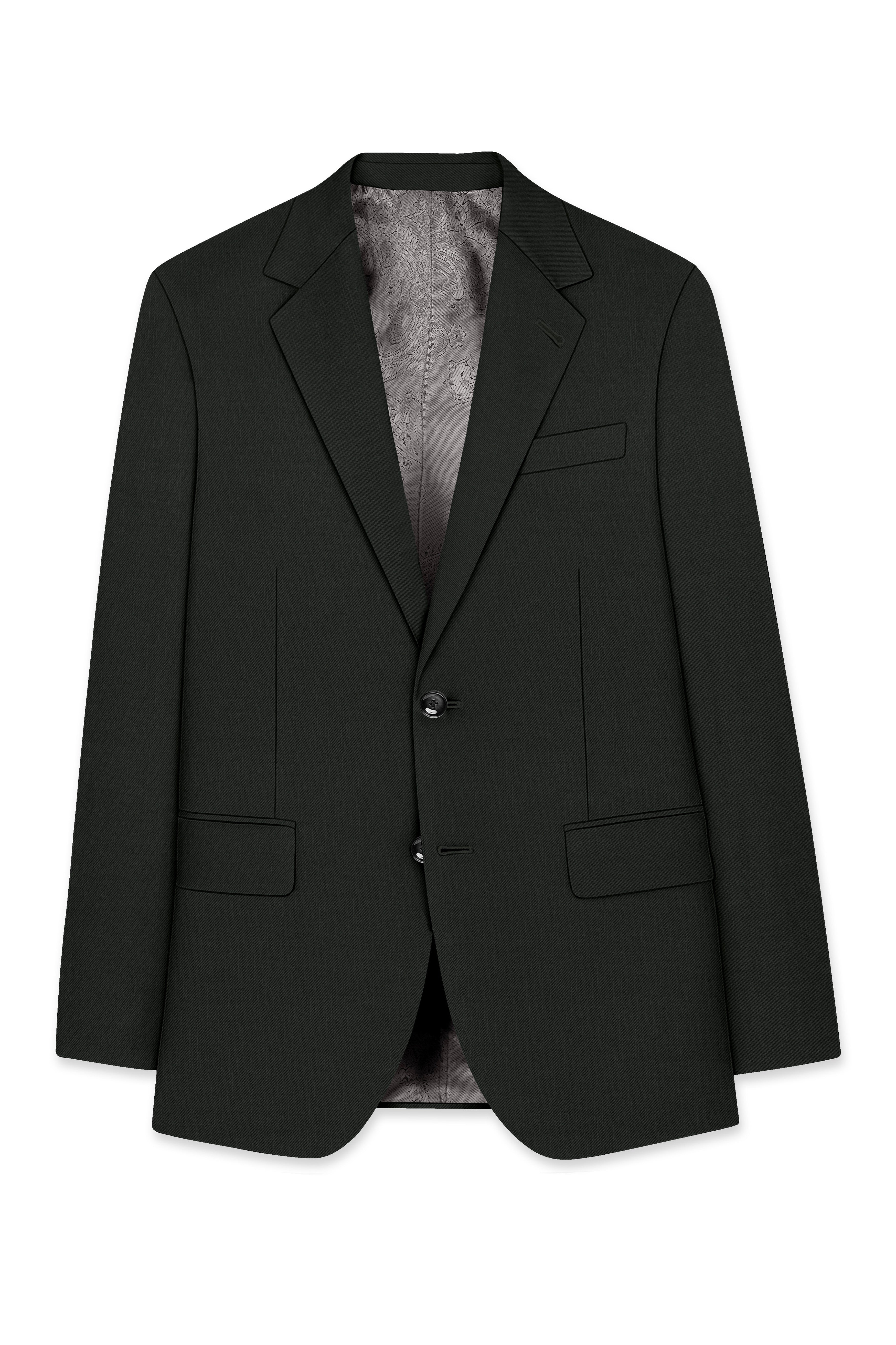 Iridium Green Single-Breasted Blazer