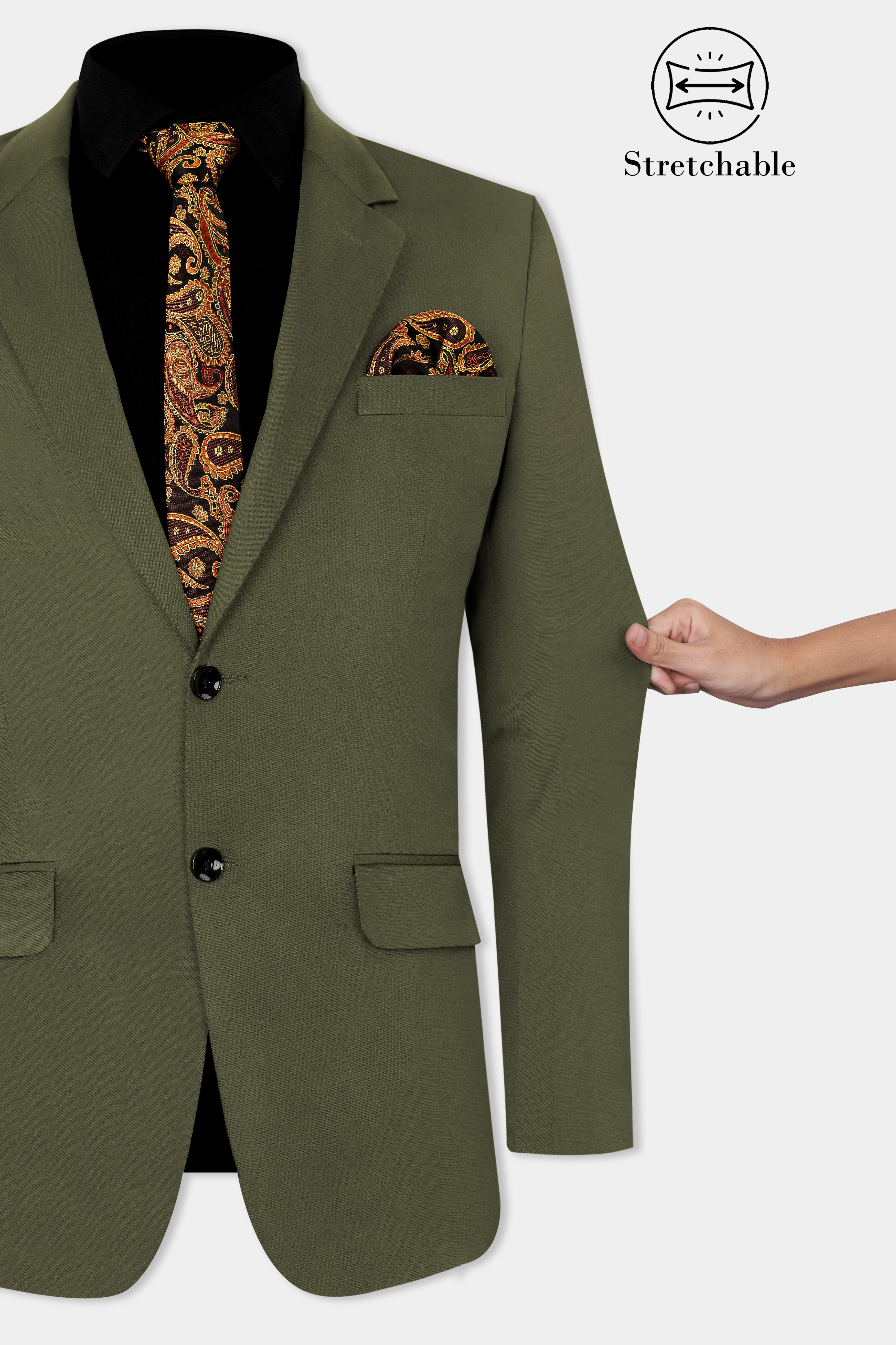 Hemlock Green Premium Cotton Stretchable Traveler Blazer BL2784-SB-36, BL2784-SB-38, BL2784-SB-40, BL2784-SB-42, BL2784-SB-44, BL2784-SB-46, BL2784-SB-48, BL2784-SB-50, BL2784-SB-52, BL2784-SB-54, BL2784-SB-56, BL2784-SB-58, BL2784-SB-60