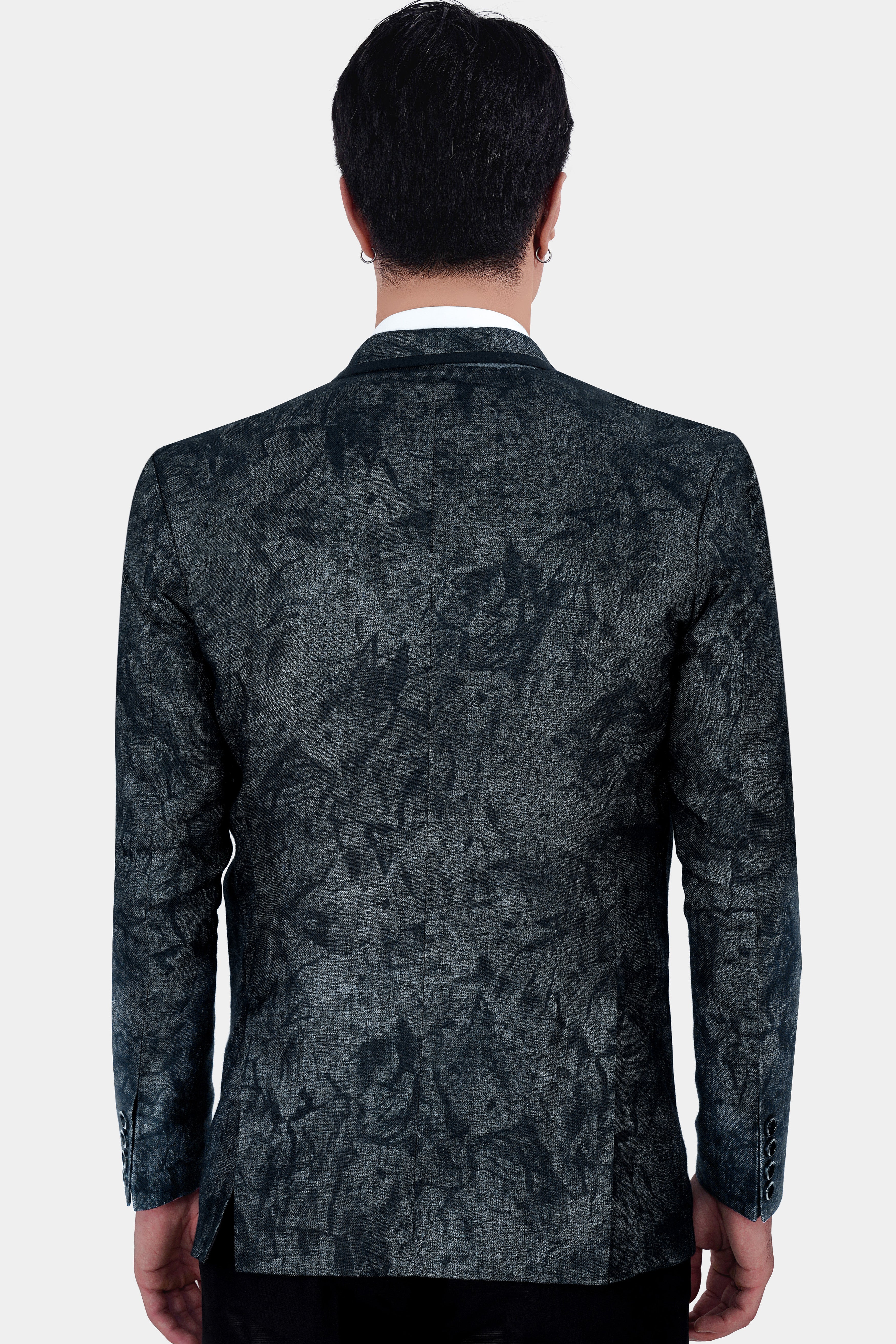 Cinder Black Textured Single Breasted Designer Blazer BL2868-SB-D435-36, BL2868-SB-D435-38, BL2868-SB-D435-40, BL2868-SB-D435-42, BL2868-SB-D435-44, BL2868-SB-D435-46, BL2868-SB-D435-48, BL2868-SB-D435-50, BL2868-SB-D435-68-SB, BL2868-SB-D435-54, BL2868-SB-D435-56, BL2868-SB-D435-58, BL2868-SB-D435-60