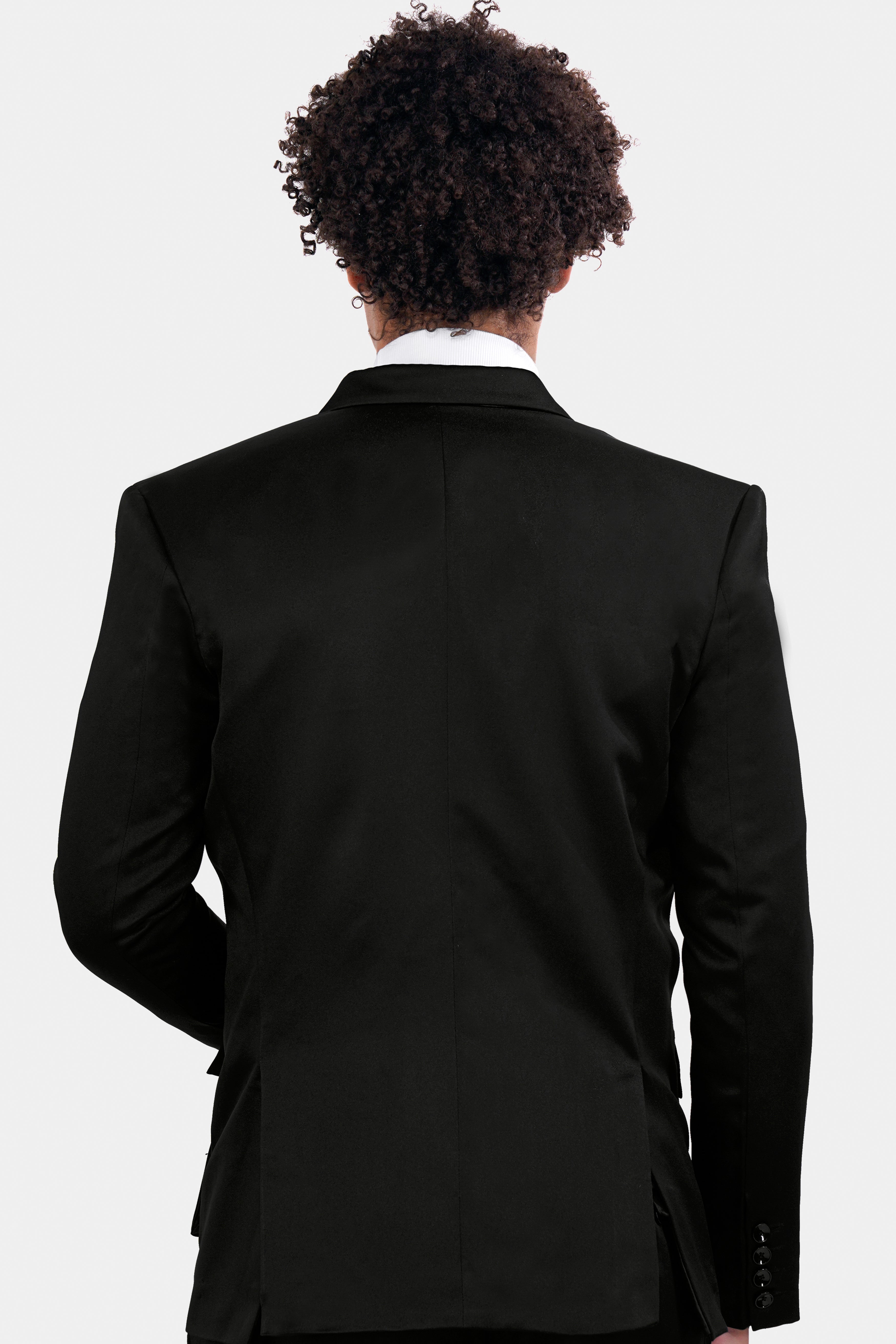 Jade Black Wool Rich Designer Blazer  BL2895-D443-36, BL2895-D443-38, BL2895-D443-40, BL2895-D443-42, BL2895-D443-44, BL2895-D443-46, BL2895-D443-48, BL2895-D443-50, BL2895-D443-52, BL2895-D443-54, BL2895-D443-56, BL2895-D443-58, BL2895-D443-60
