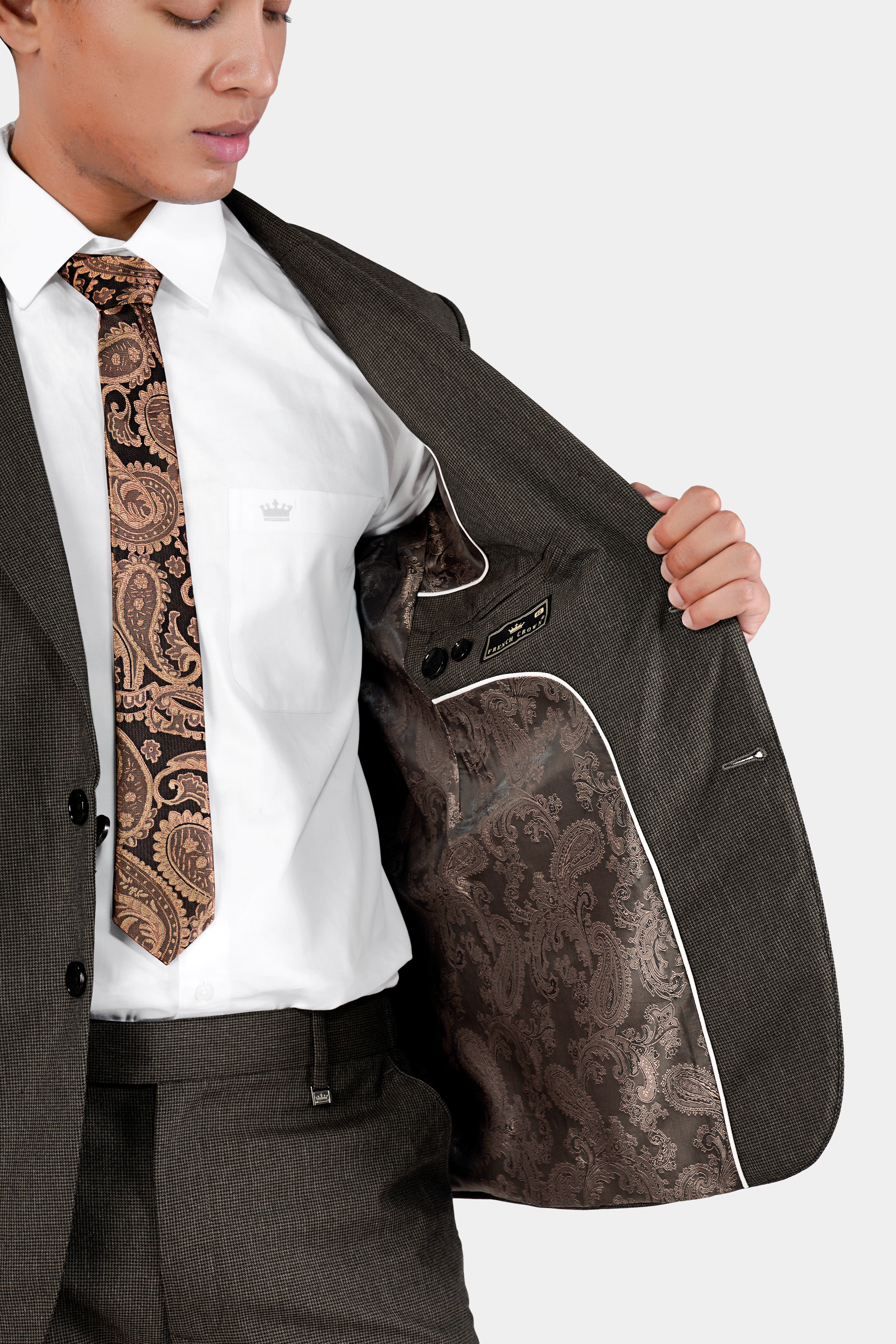 Mine Brown Wool Rich Blazer BL2899-SB-36, BL2899-SB-38, BL2899-SB-40, BL2899-SB-42, BL2899-SB-44, BL2899-SB-46, BL2899-SB-48, BL2899-SB-50, BL2899-SB-52, BL2899-SB-54, BL2899-SB-56, BL2899-SB-58, BL2899-SB-60