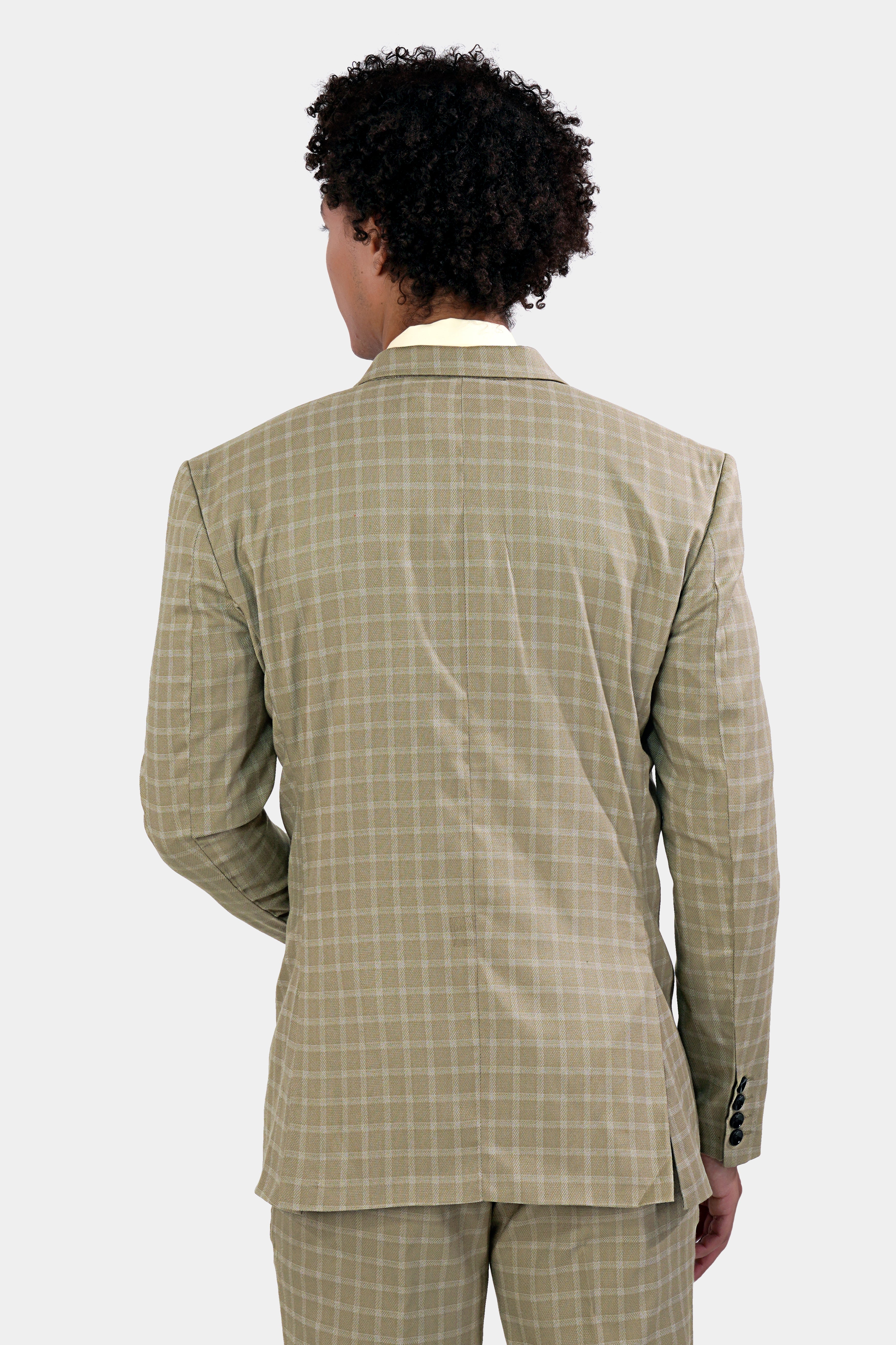 Sandrift Brown Checkered Wool Rich Single Breasted Blazer BL2931-SB-36, BL2931-SB-38, BL2931-SB-40, BL2931-SB-42, BL2931-SB-44, BL2931-SB-46, BL2931-SB-48, BL2931-SB-50, BL2931-SB-52, BL2931-SB-54, BL2931-SB-56, BL2931-SB-58, BL2931-SB-60