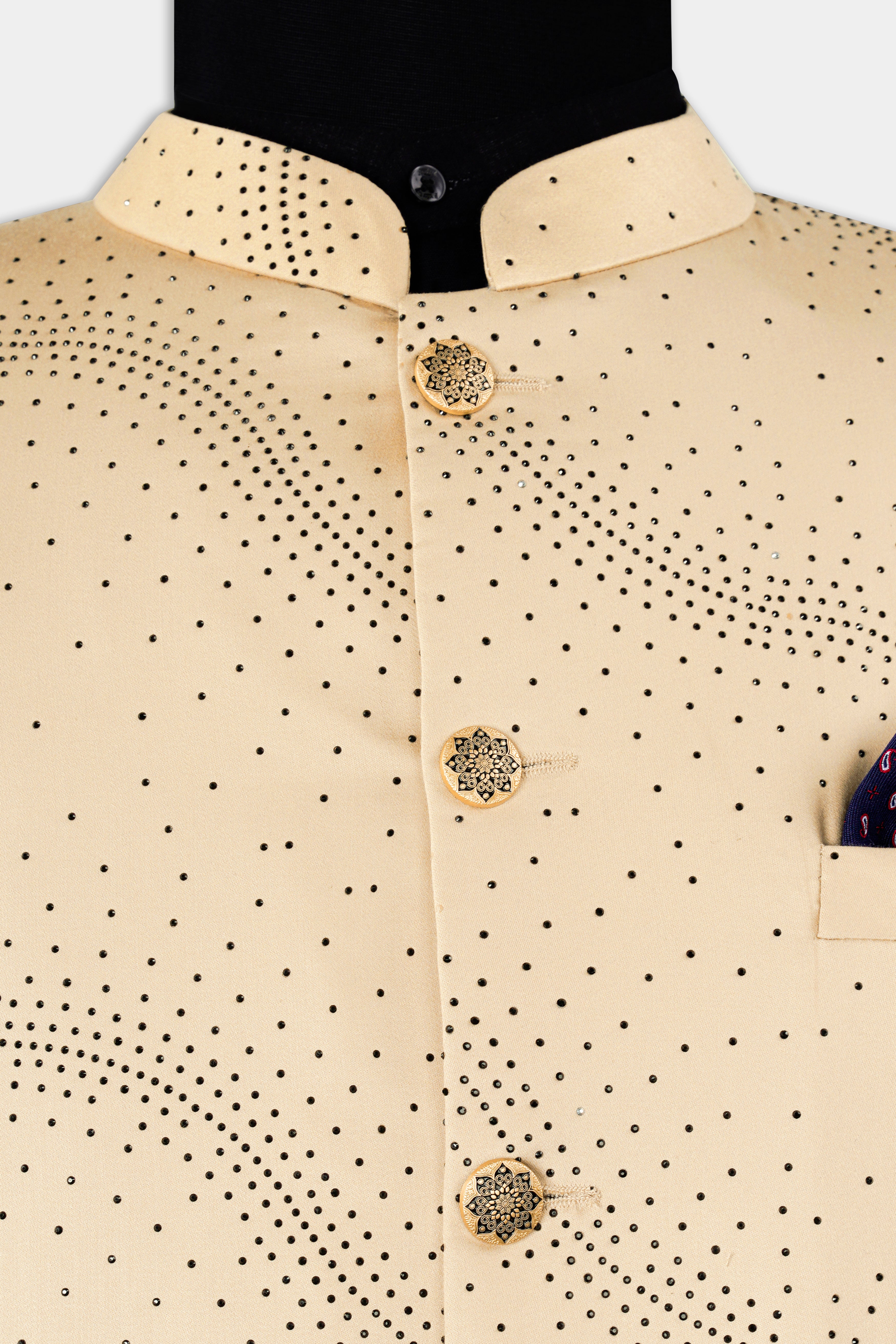 Ivory Cream Stonework Wool Rich Bandhgala Designer Blazer BL2992-BG-D515-36, BL2992-BG-D515-38, BL2992-BG-D515-40, BL2992-BG-D515-42, BL2992-BG-D515-44, BL2992-BG-D515-46, BL2992-BG-D515-48, BL2992-BG-D515-50, BL2992-BG-D515-52, BL2992-BG-D515-54, BL2992-BG-D515-56, BL2992-BG-D515-58, BL2992-BG-D515-60