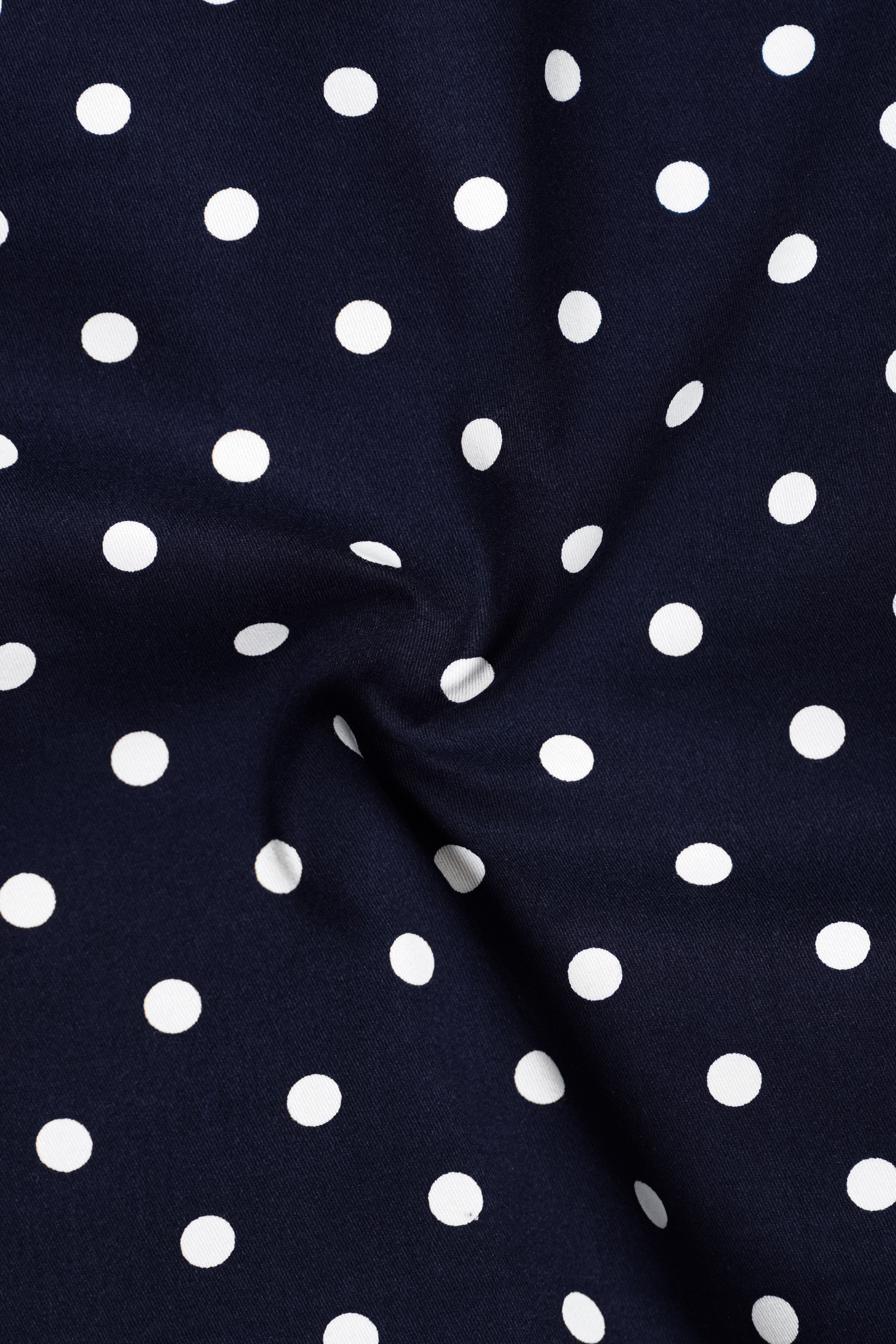 Nile Blue Polka Dots Premium Cotton Blazer