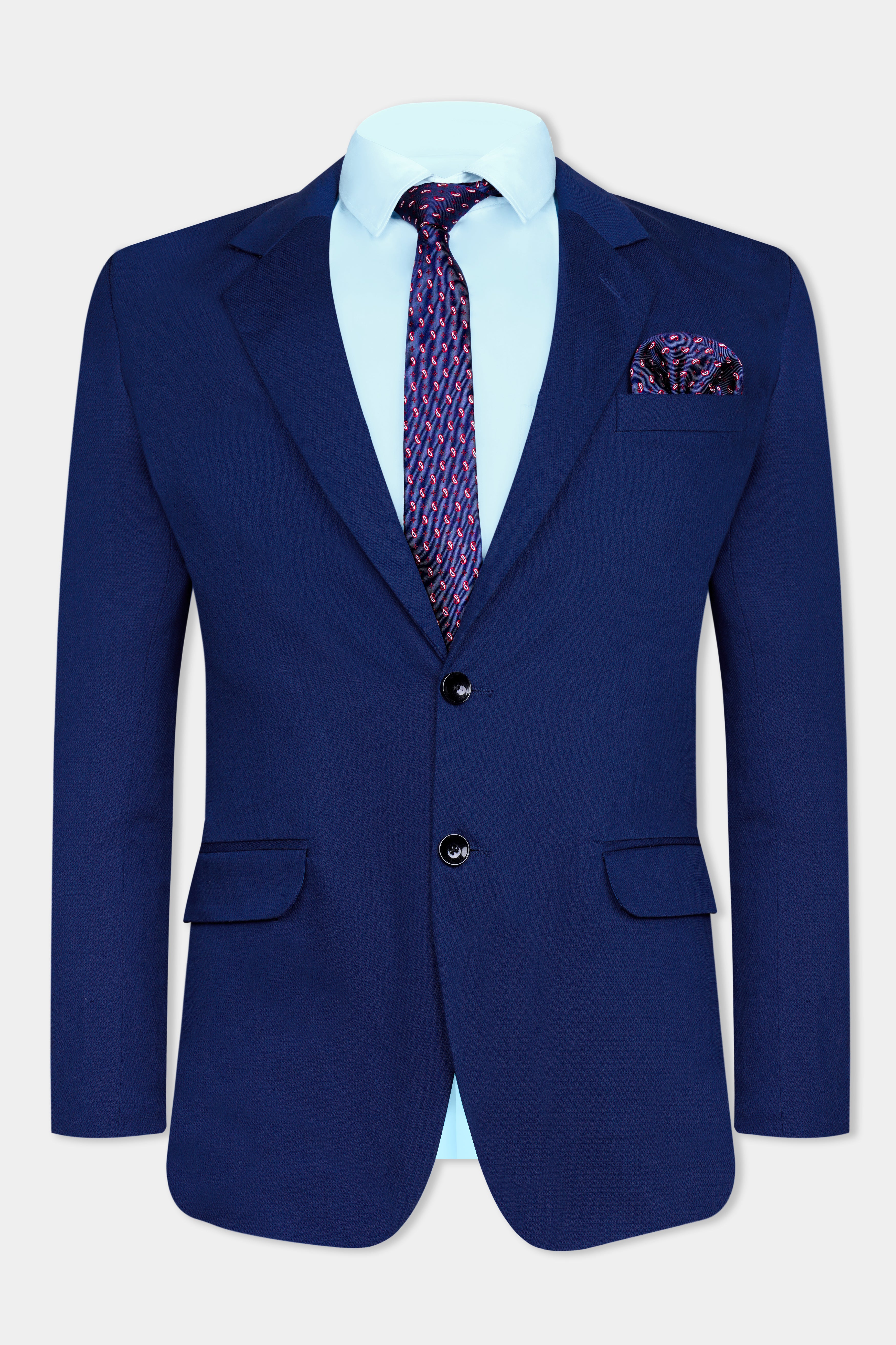 Downriver Blue Wool Rich Single Breasted Blazer BL3056-SB-36, BL3056-SB-38, BL3056-SB-40, BL3056-SB-42, BL3056-SB-44, BL3056-SB-46, BL3056-SB-48, BL3056-SB-50, BL3056-SB-52, BL3056-SB-54, BL3056-SB-56, BL3056-SB-58, BL3056-SB-60