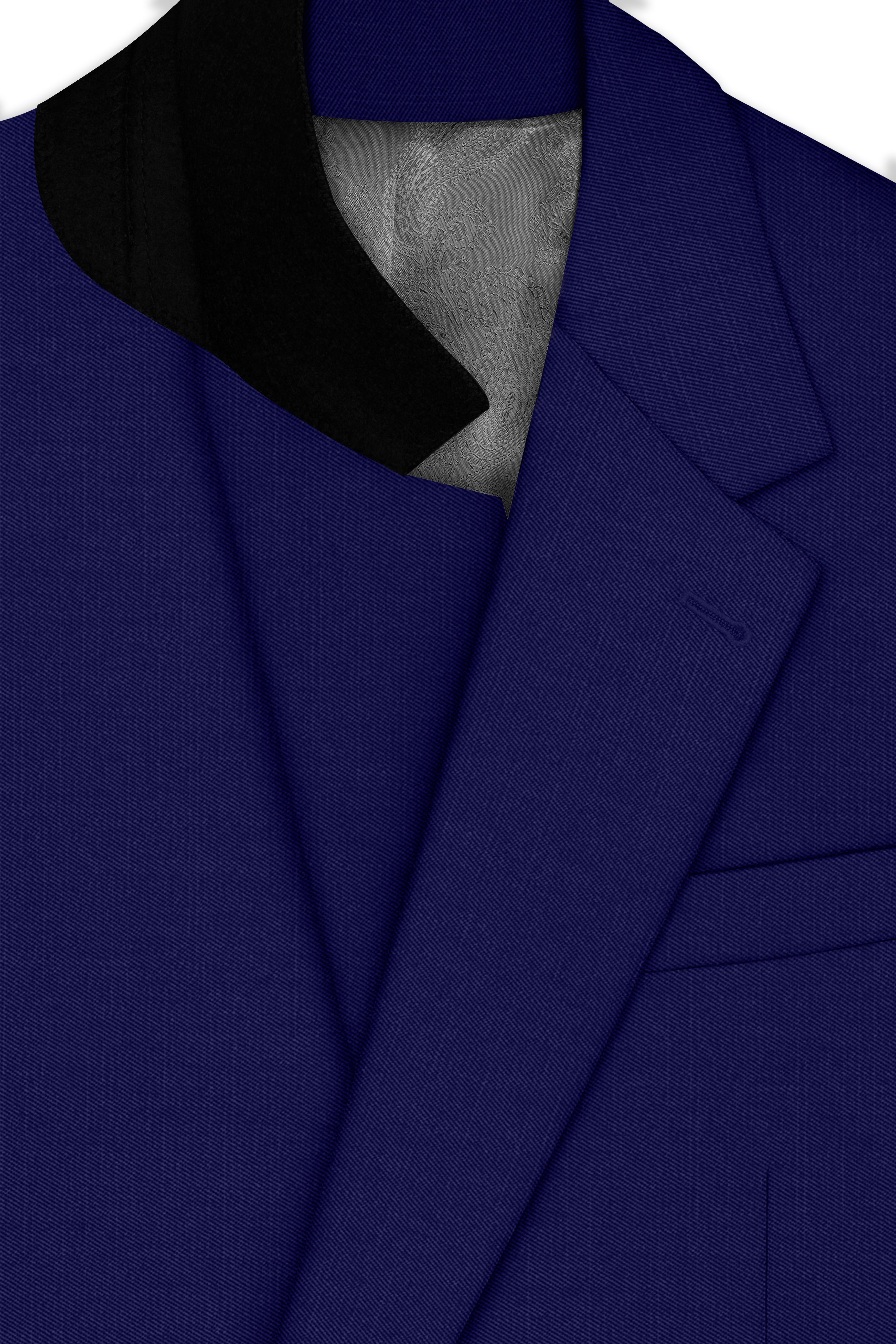 Admiral Blue Wool Rich Single Breasted Blazer