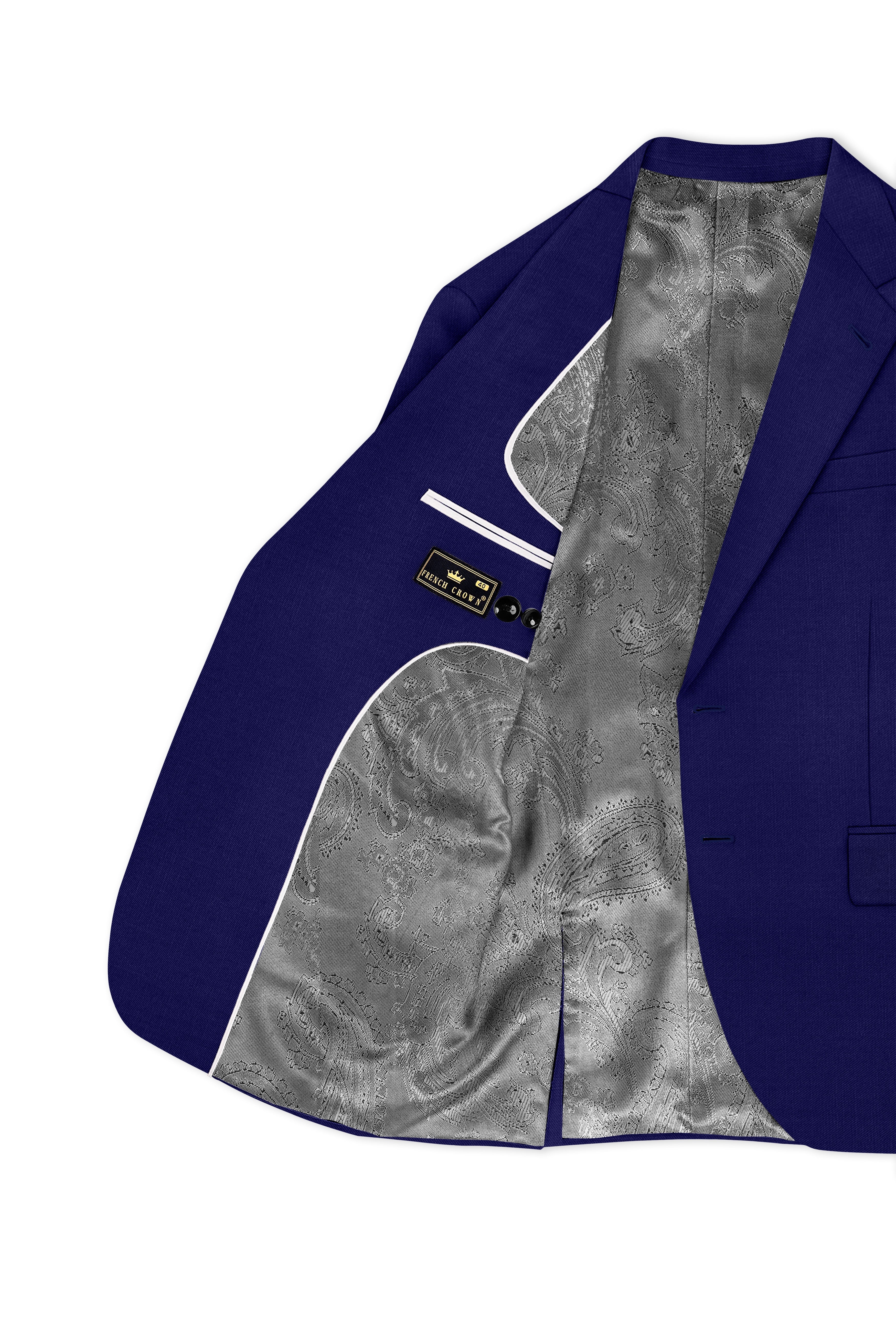 Admiral Blue Wool Rich Single Breasted Blazer