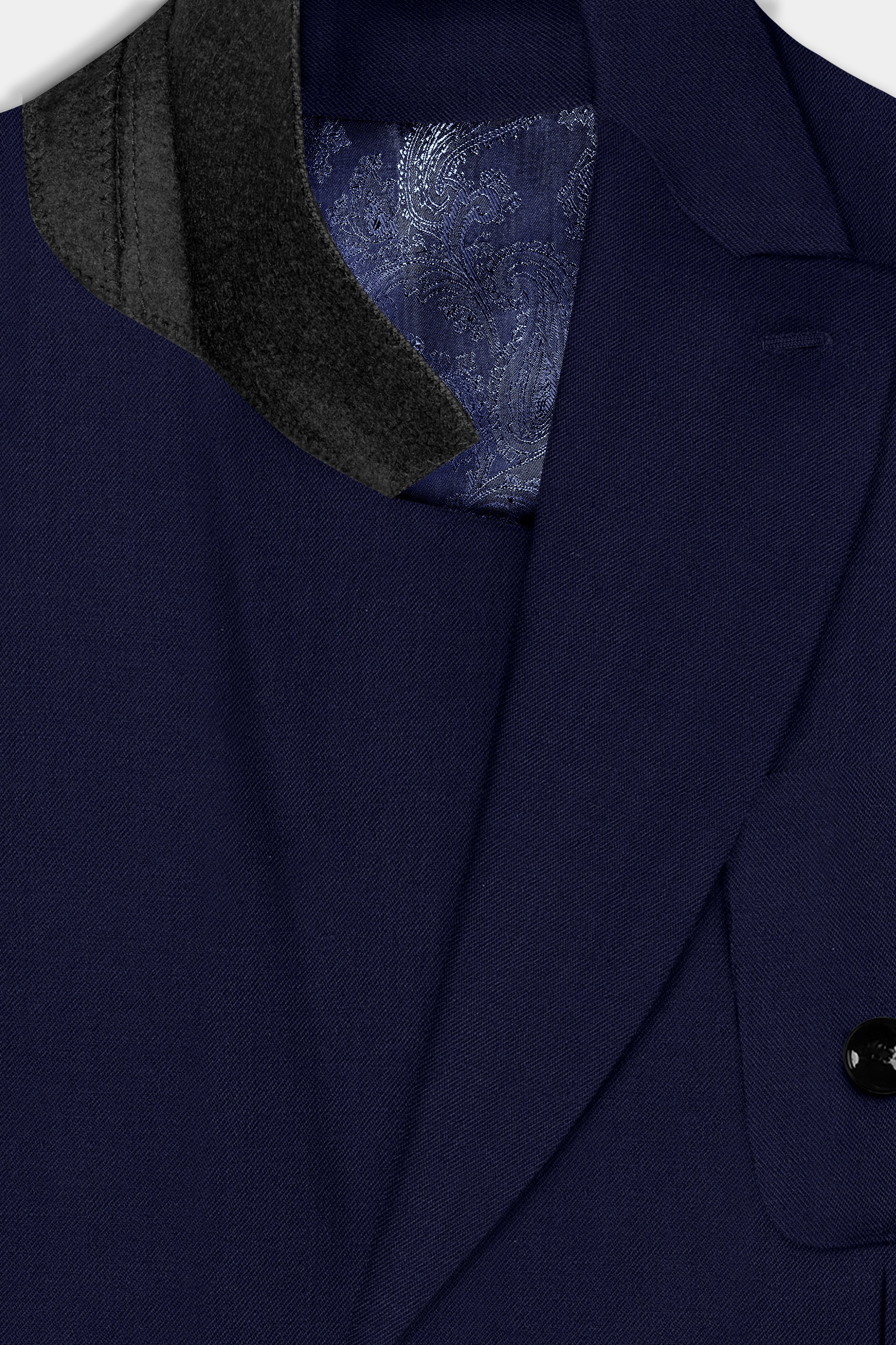 Cinder Blue Wool Rich Double Breasted Sports Blazer