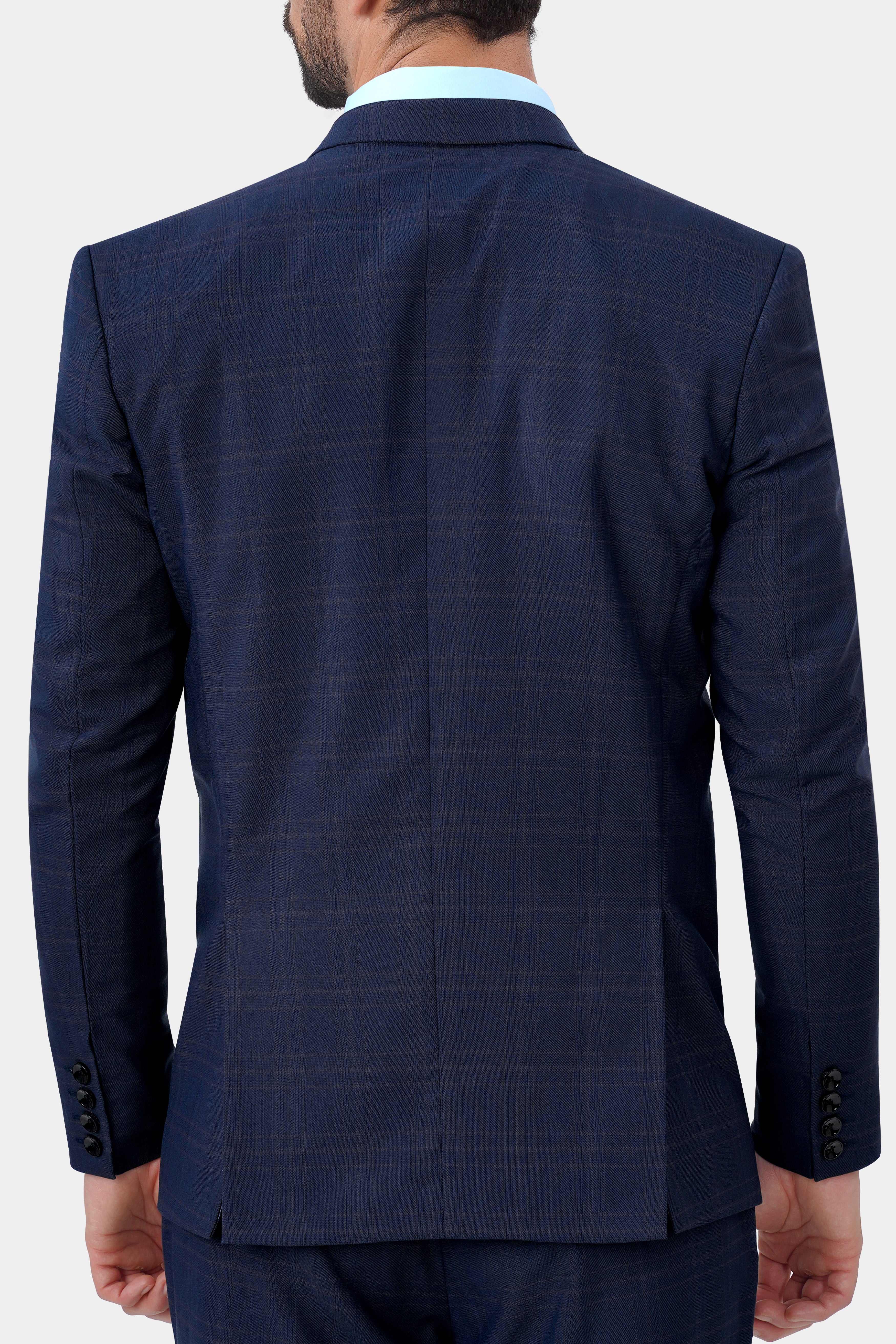 Thunder Blue Plaid Wool Rich Blazer BL3129-SB-36, BL3129-SB-38, BL3129-SB-40, BL3129-SB-42, BL3129-SB-44, BL3129-SB-46, BL3129-SB-48, BL3129-SB-50, BL3129-SB-52, BL3129-SB-54, BL3129-SB-56, BL3129-SB-58, BL3129-SB-60