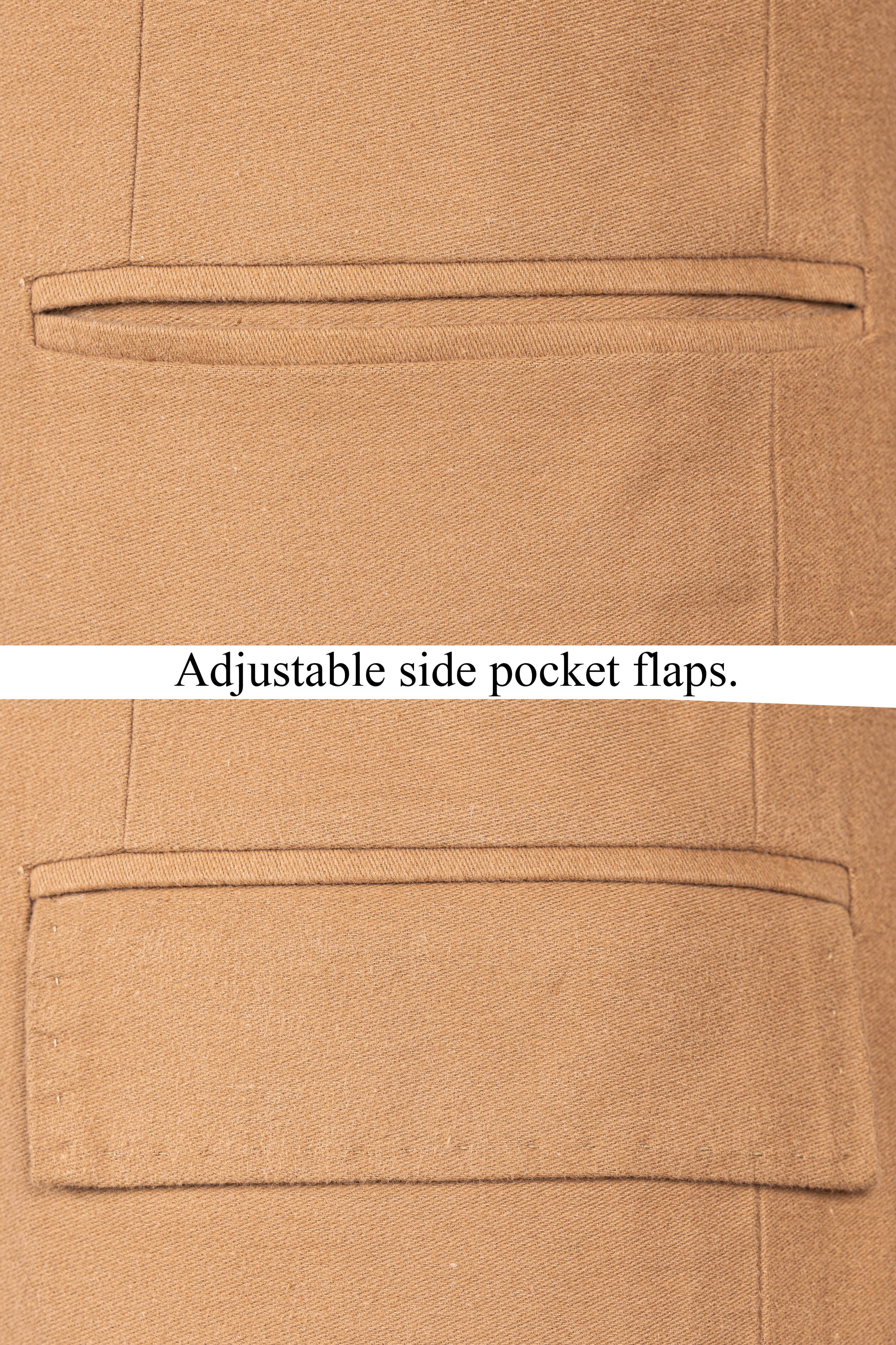 Antique Orange Corduroy Premium Cotton Double Breasted Designer Blazer