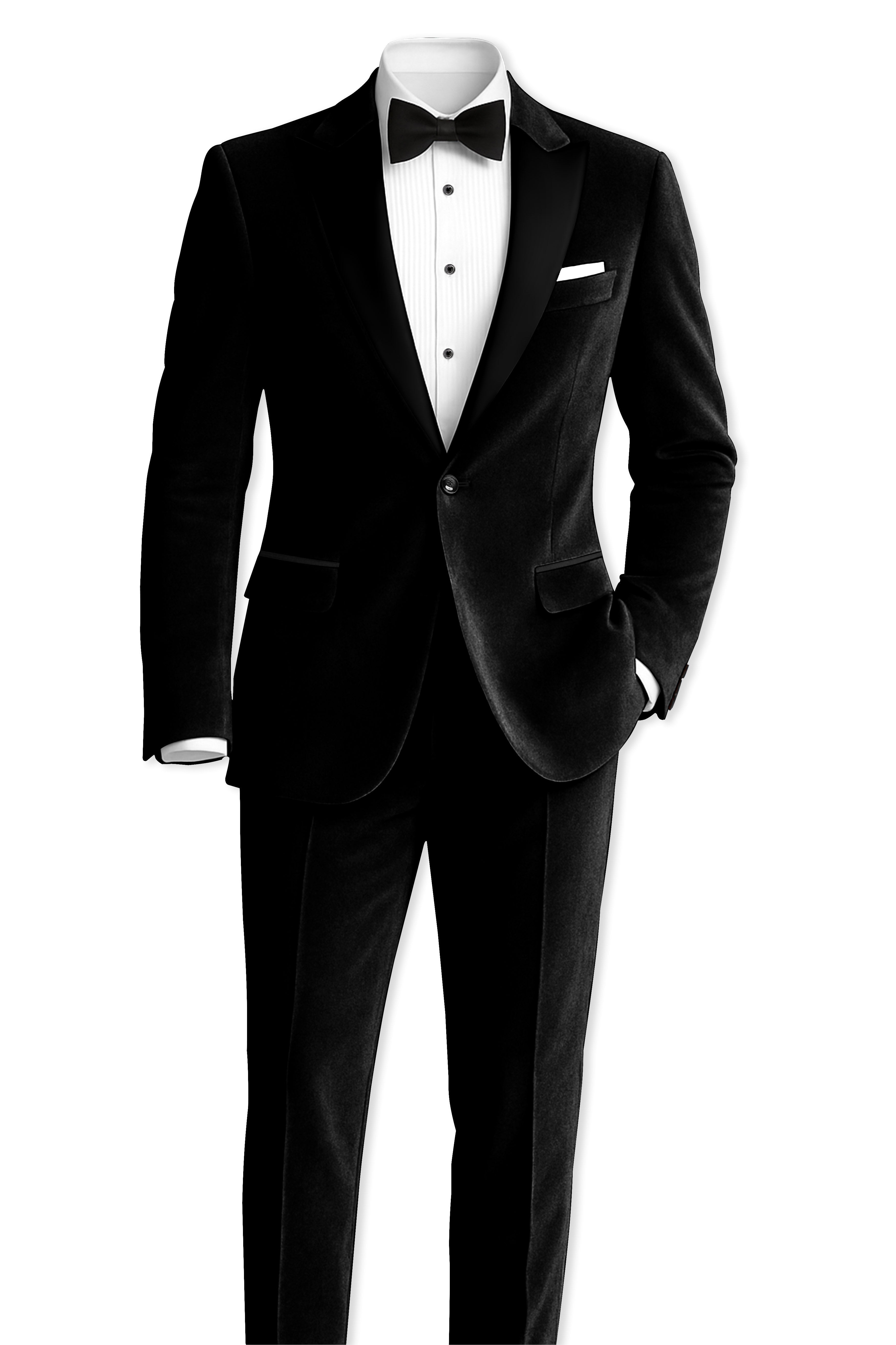 Jade Black Velvet Tuxedo Blazer