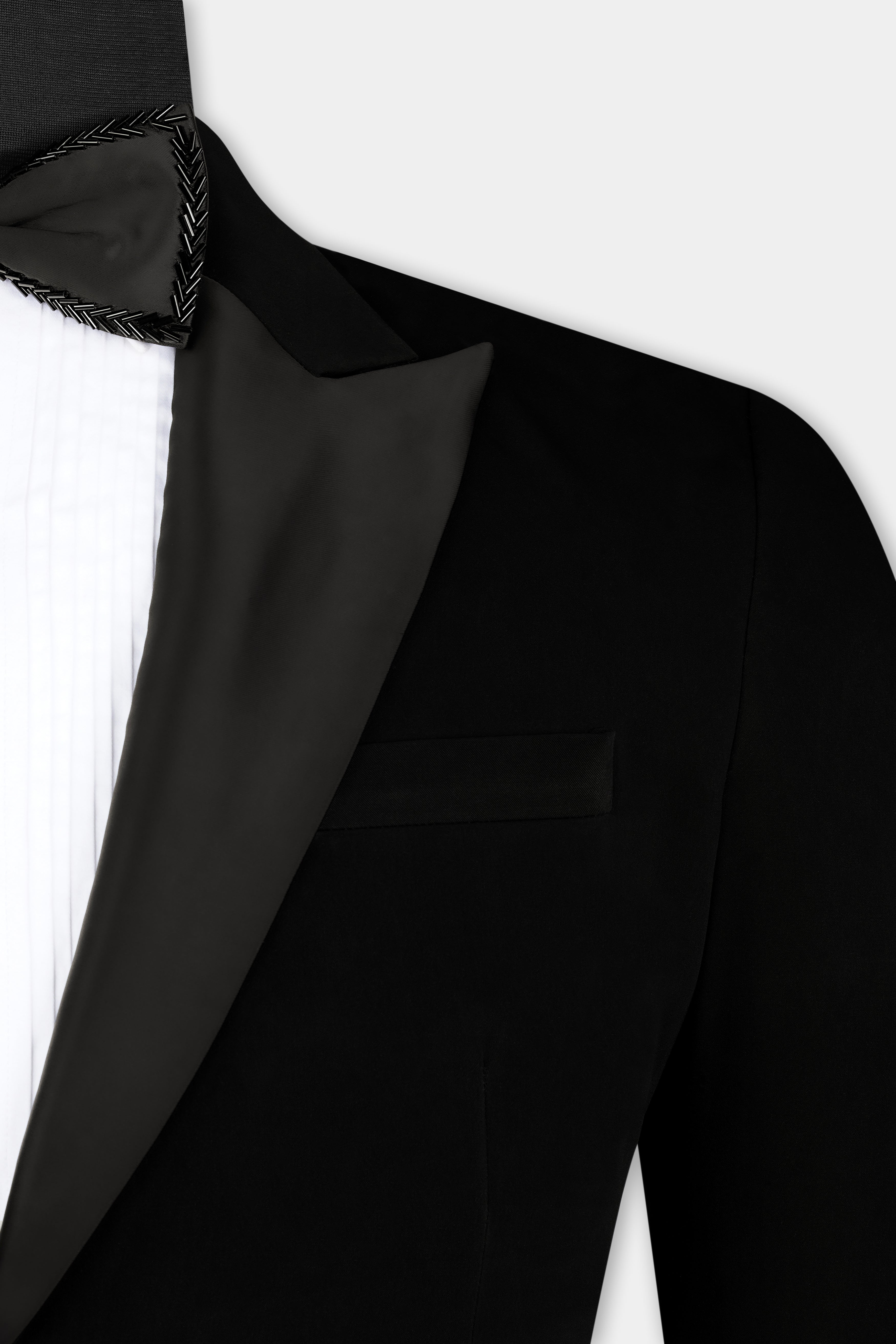 Korean Black (The Best Black We Have) Floral Embroidered Wool Rich Designer Tuxedo Blazer BL3274-SBP-BKPL-FB-E349-36, BL3274-SBP-BKPL-FB-E349-38, BL3274-SBP-BKPL-FB-E349-40, BL3274-SBP-BKPL-FB-E349-42, BL3274-SBP-BKPL-FB-E349-44, BL3274-SBP-BKPL-FB-E349-46, BL3274-SBP-BKPL-FB-E349-48, BL3274-SBP-BKPL-FB-E349-50, BL3274-SBP-BKPL-FB-E349-52, BL3274-SBP-BKPL-FB-E349-54, BL3274-SBP-BKPL-FB-E349-56, BL3274-SBP-BKPL-FB-E349-58, BL3274-SBP-BKPL-FB-E349-60