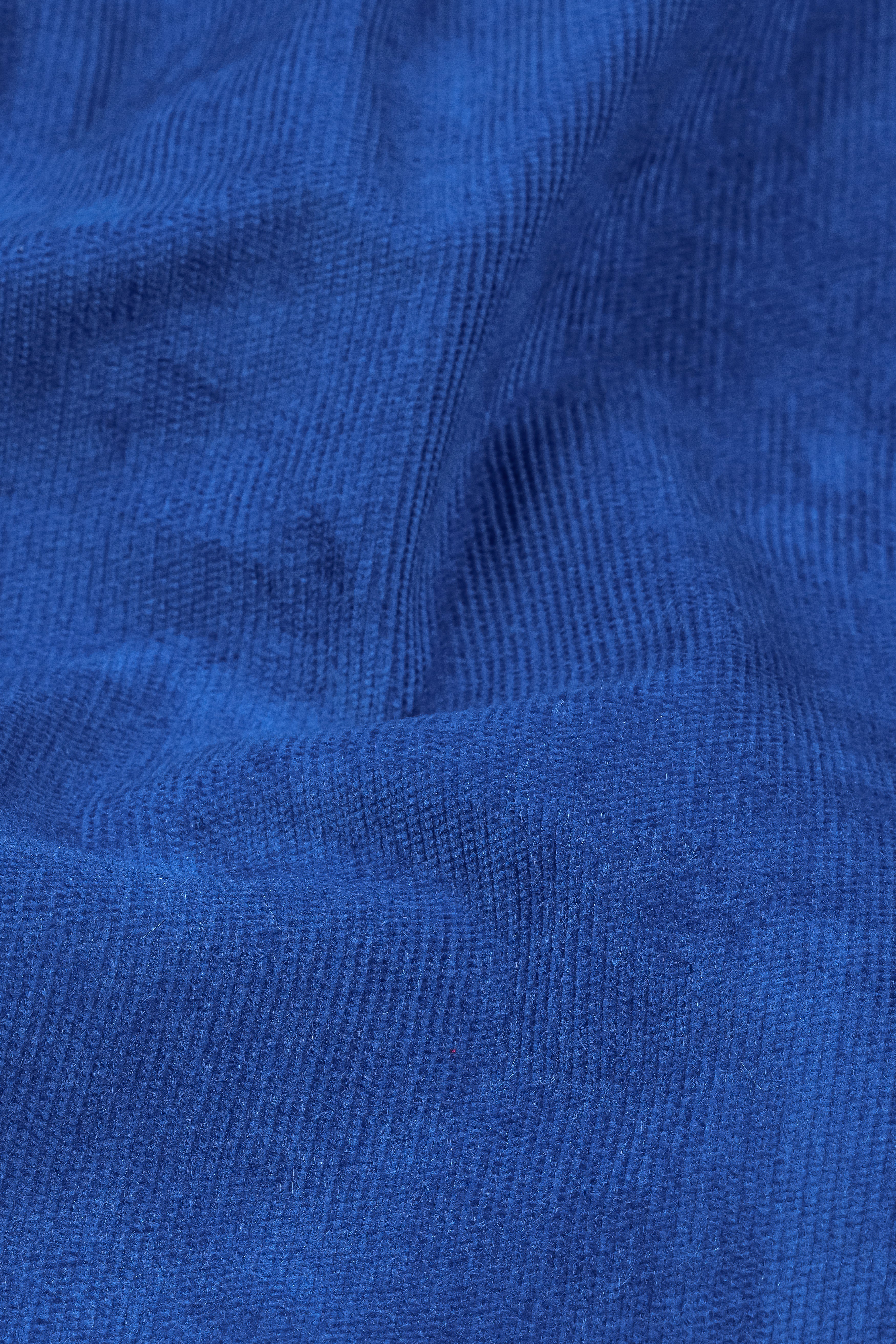 Cobalt Blue Corduroy Premium Single Breasted Sports Blazer