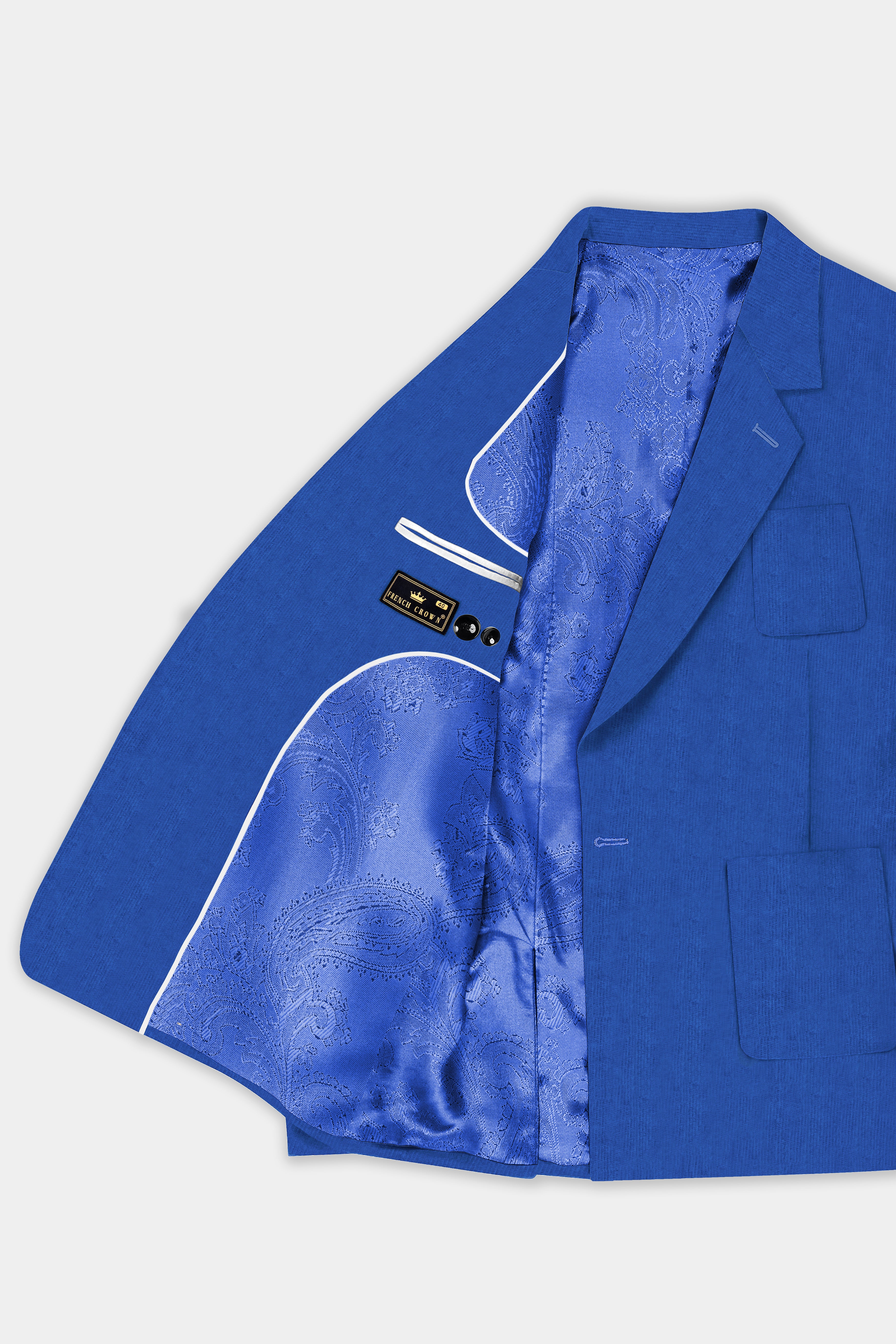 Cobalt Blue Corduroy Premium Single Breasted Sports Blazer