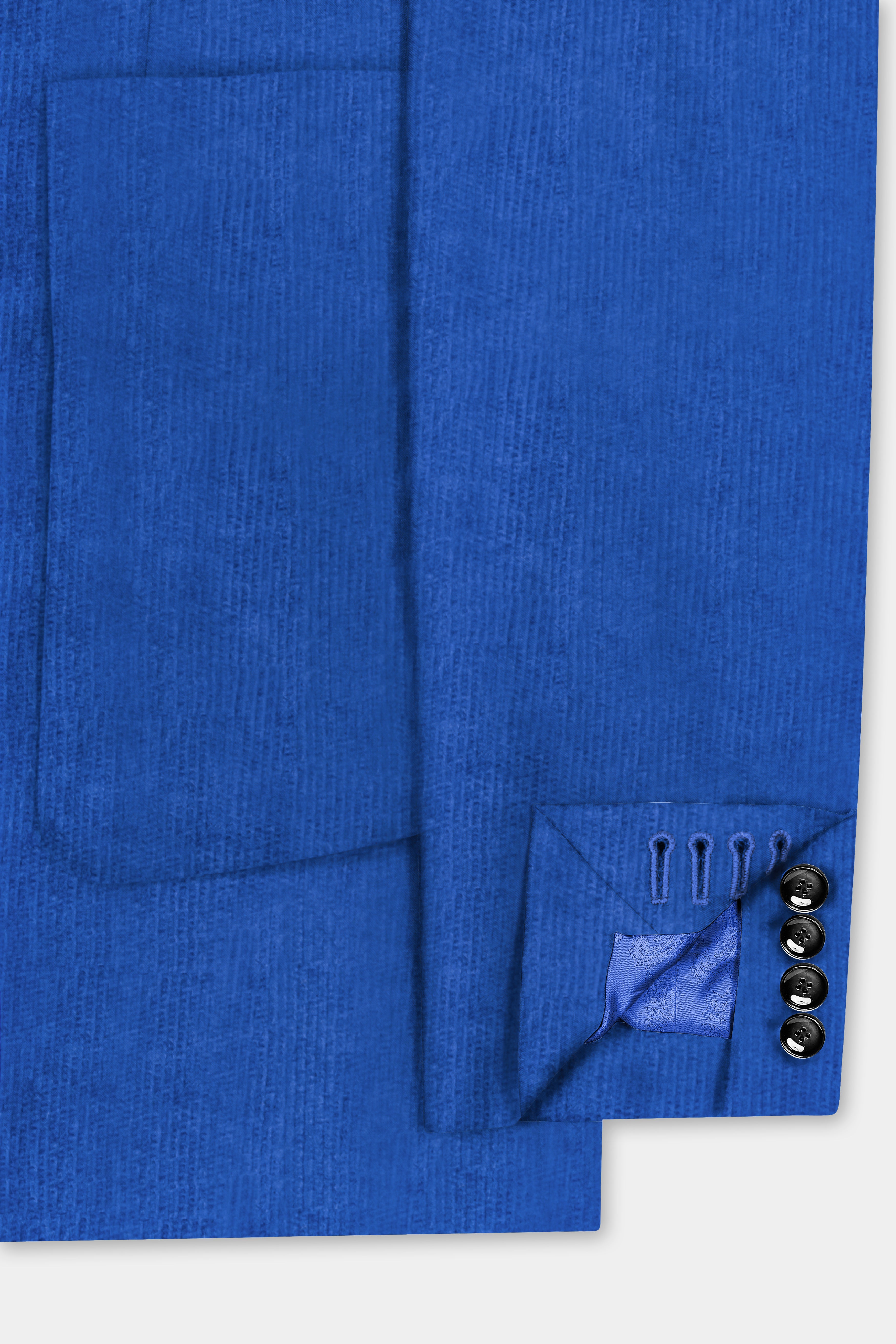 Cobalt Blue Corduroy Premium Single Breasted Sports Blazer