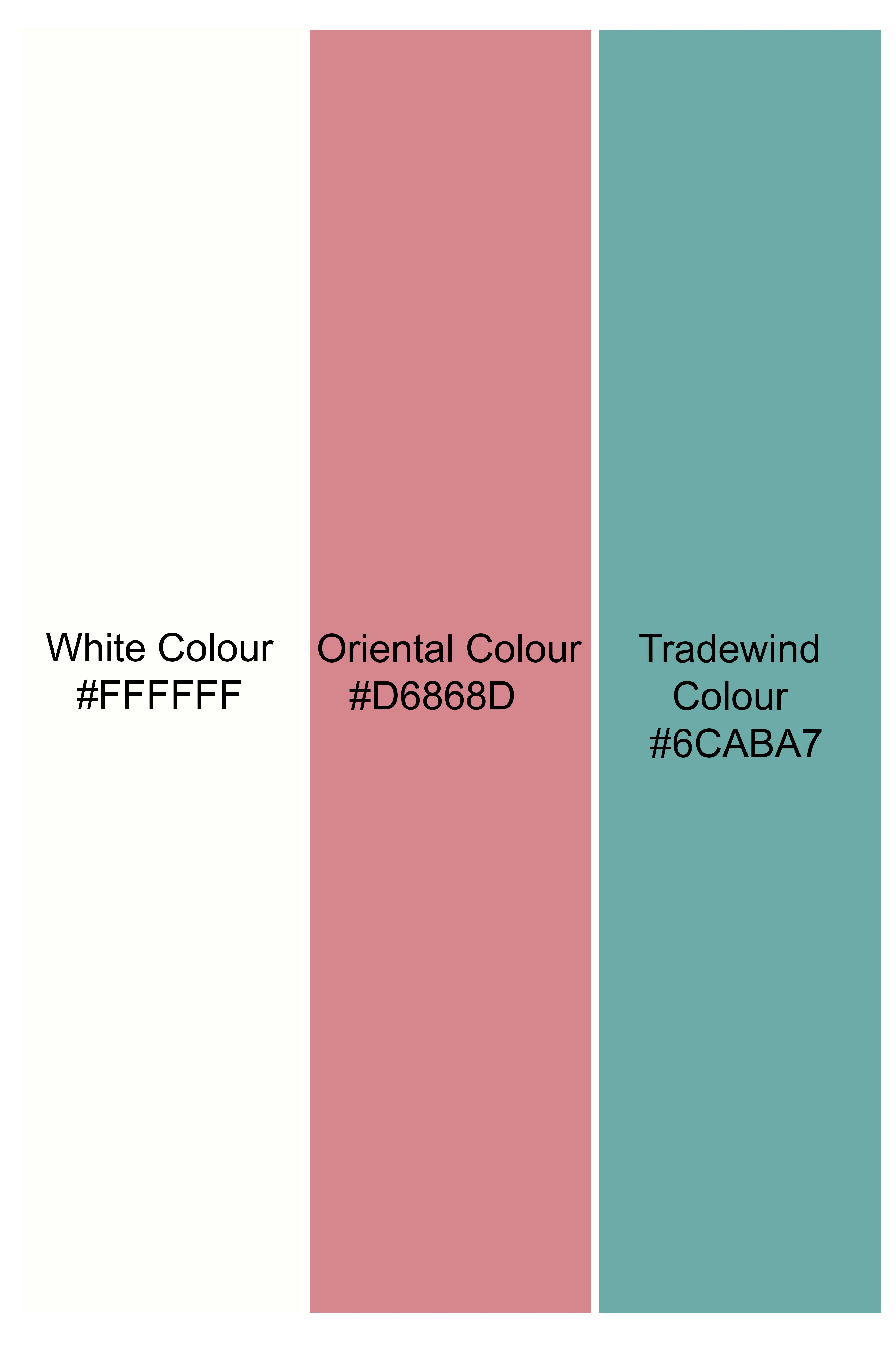 Off White And Oriental Pink Sequins Embroidered Tuxedo Blazer