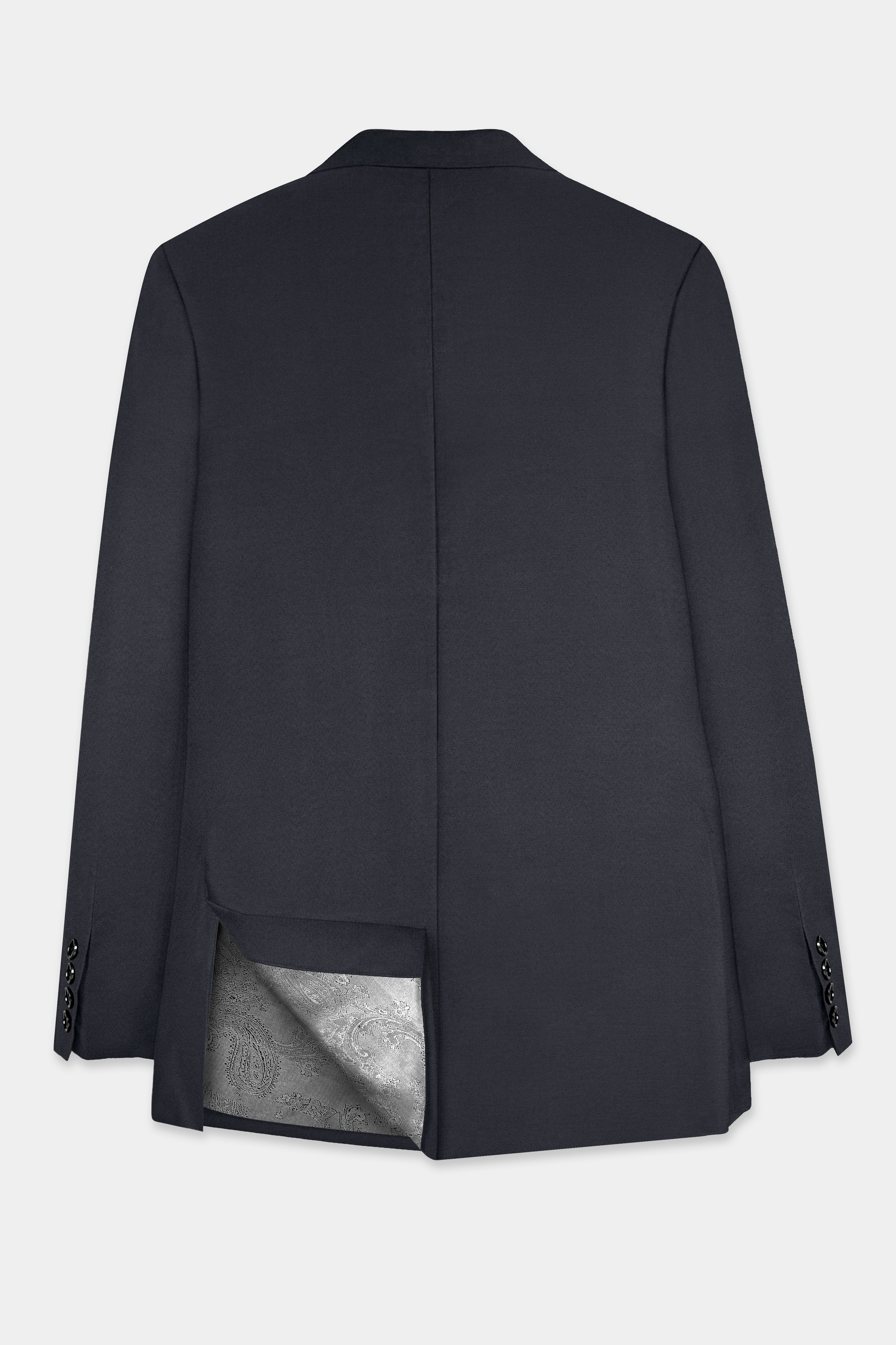 Piano Gray Wool Blend Single Breasted Blazer