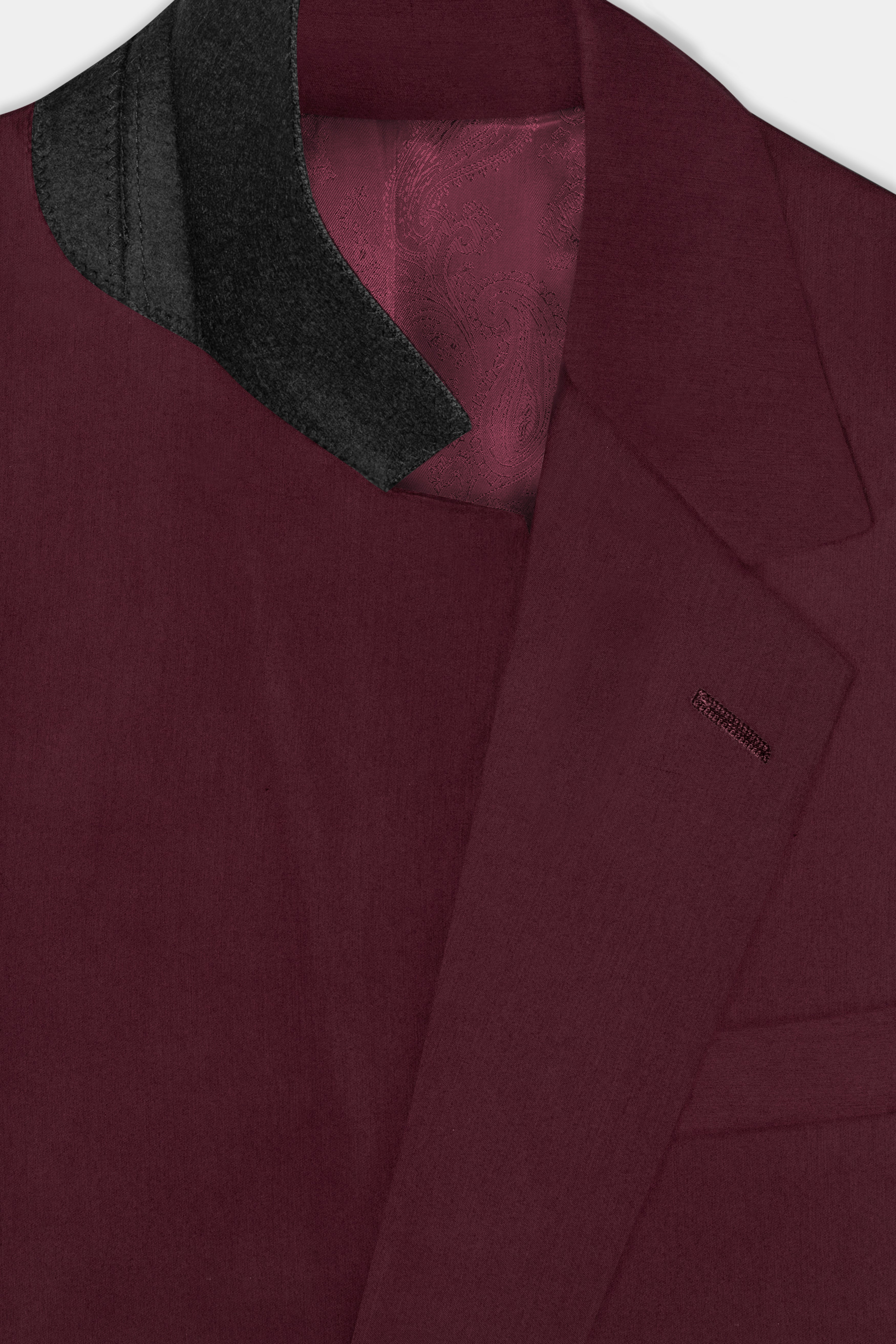 Tamarind Maroon Wool Blend Single Breasted Blazer