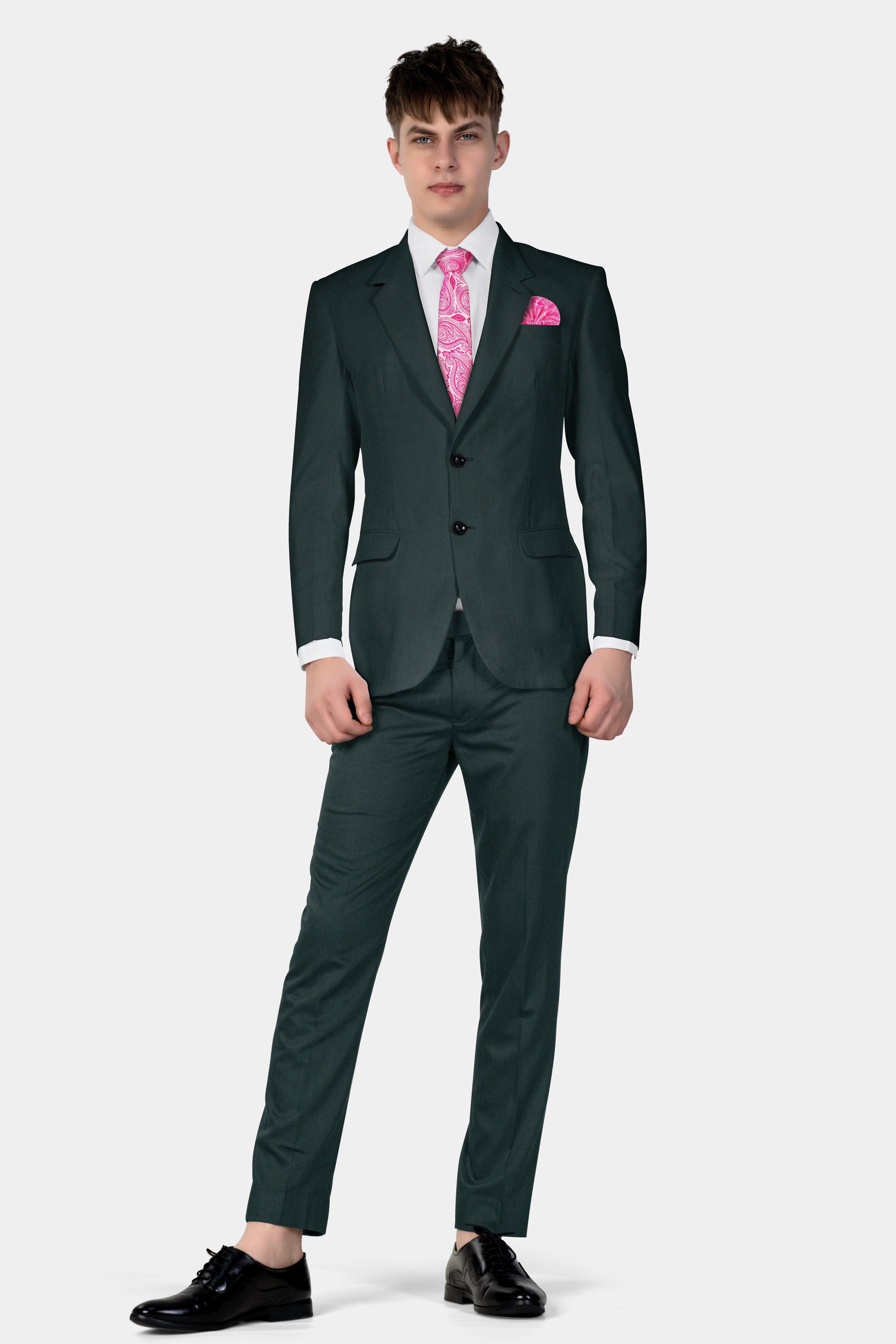 Timber Green Wool Rich Single Breasted Blazer