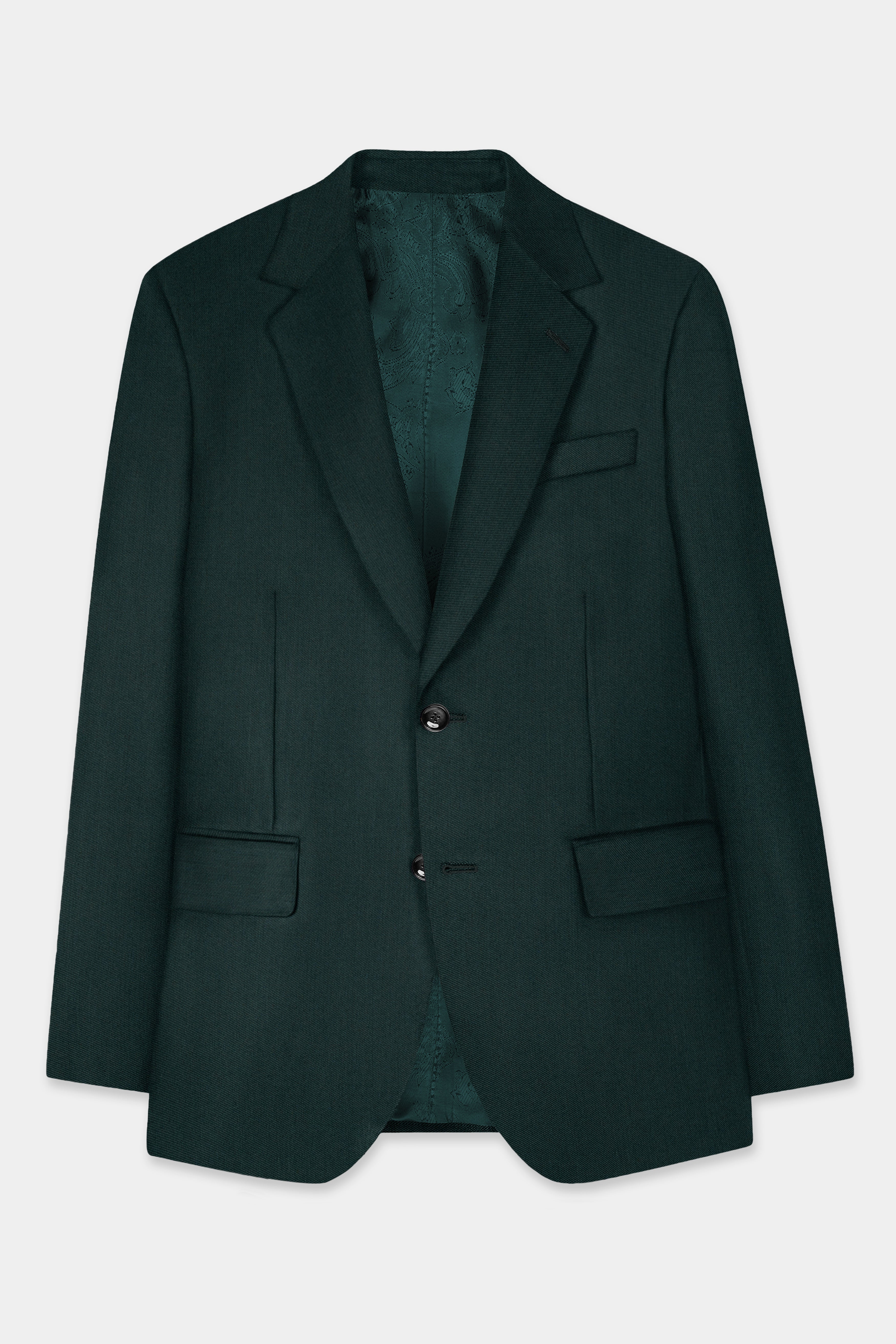 Timber Green Wool Rich Single Breasted Blazer