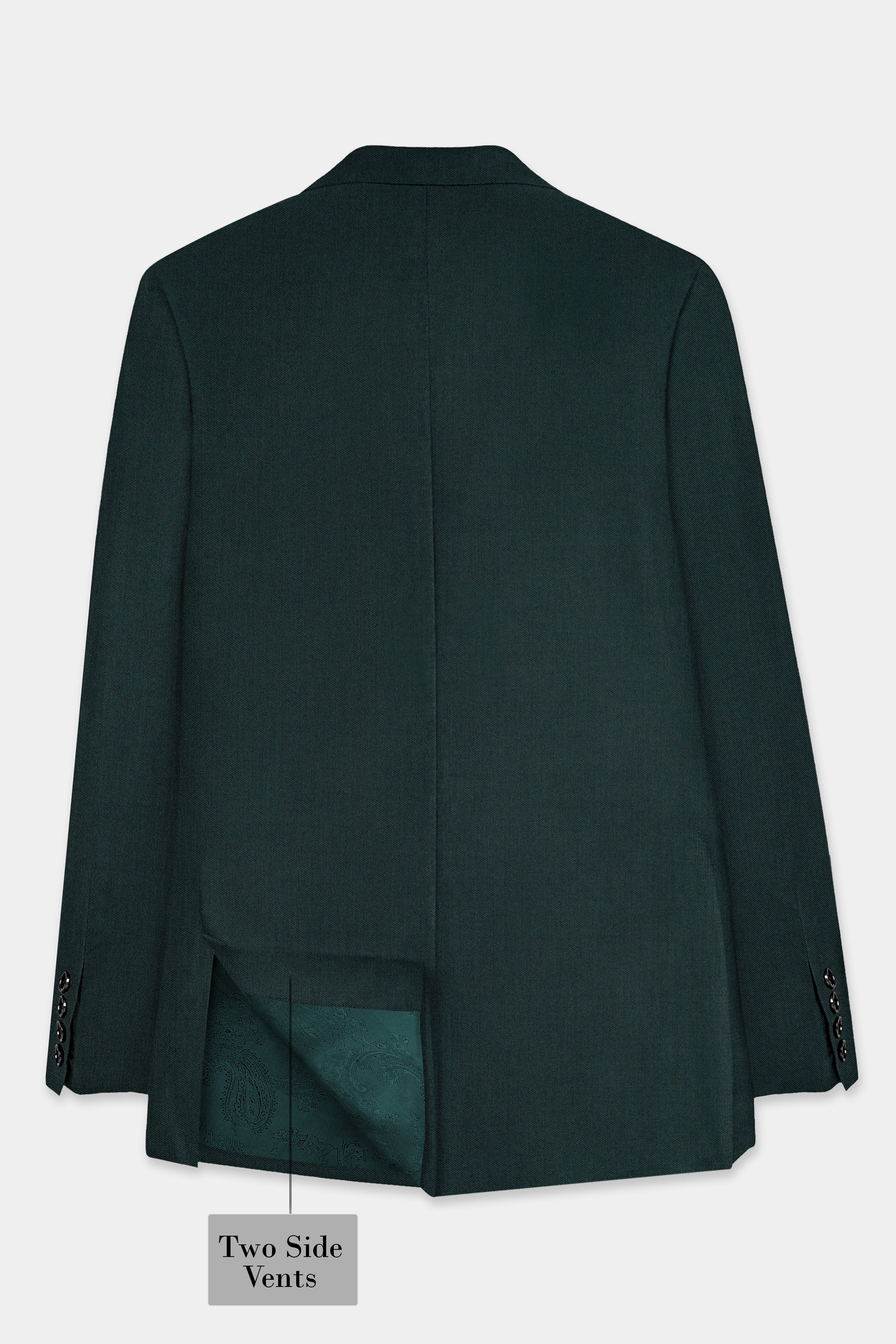 Timber Green Wool Rich Single Breasted Blazer