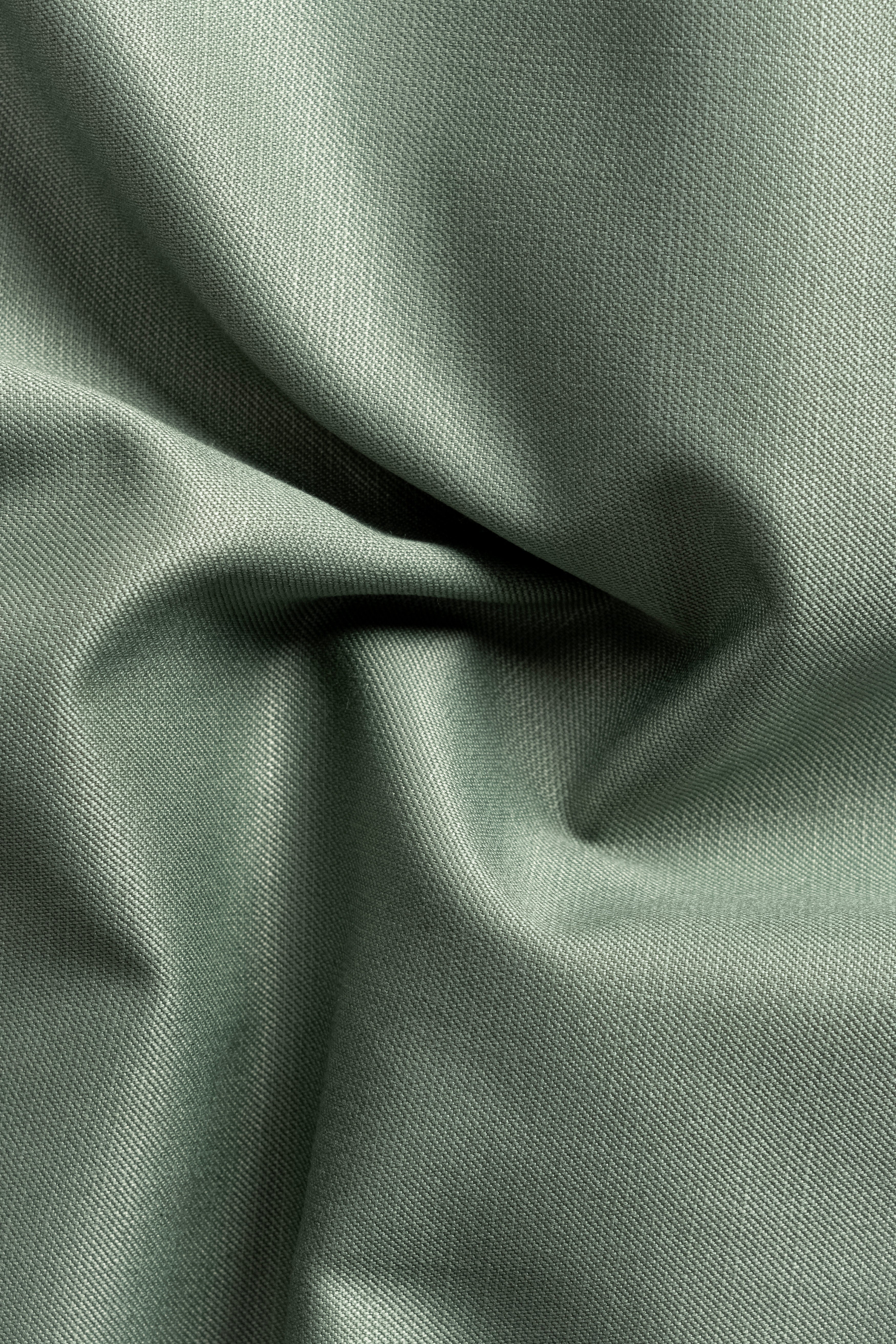 Spanish Green Solid Wool Rich Tuxedo Slight Stretch Blazer